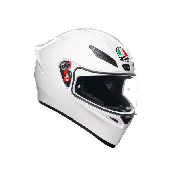 Agv Unisex White - K1 S - Motorbike Full Face Helmet E2206, Size: Xs