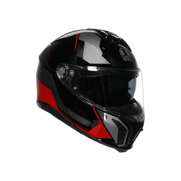 Agv Unisex Perception Black/Red - Tourmodular E2206 - Size: Xl