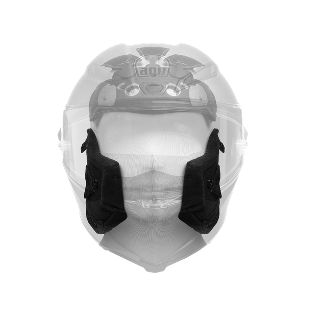 Agv Unisex Grey/Yellow - Cheek Pads Pista Gp Rr - Size: Xl