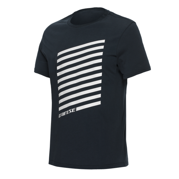 Dainese Men's Carbon/White Stripes - Geometrica - Crewneck T - Casual Wear - M