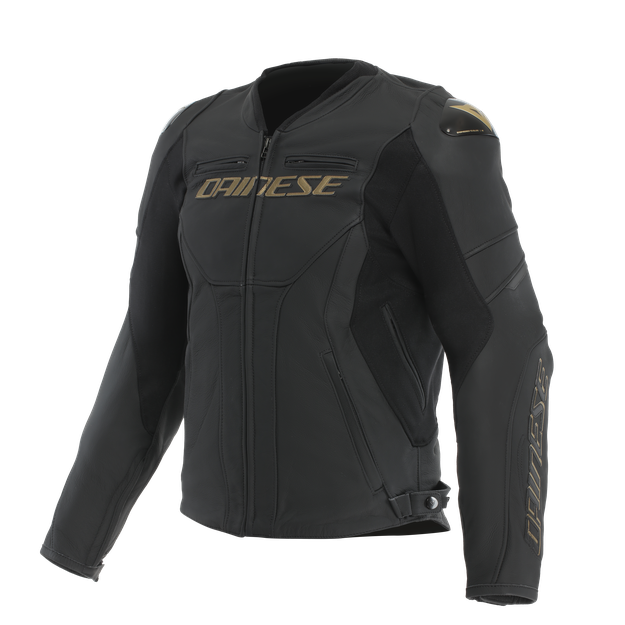 Dainese Men's Black/Gold - Racing 5 - Leather - 44
