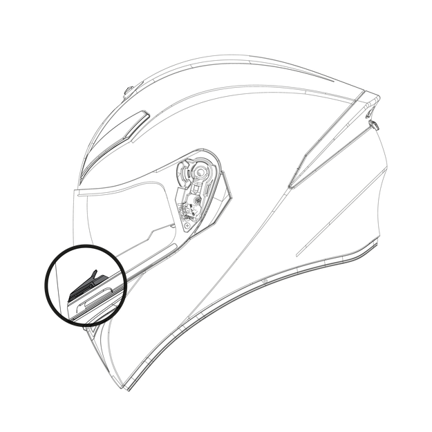Agv Unisex Neutral - Nose Guard K5 S/K3 Sv/K1 S/K1, Size: Os