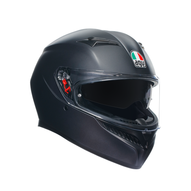 Agv Unisex Matt Black - K3 - Motorbike Full Face Helmet E2206, Size: Xxl