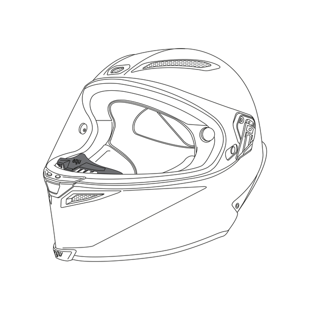 Agv Unisex Neutral - Nose Guard Pista Gp Rr/Pista Gp R/Corsa R, Size: Os