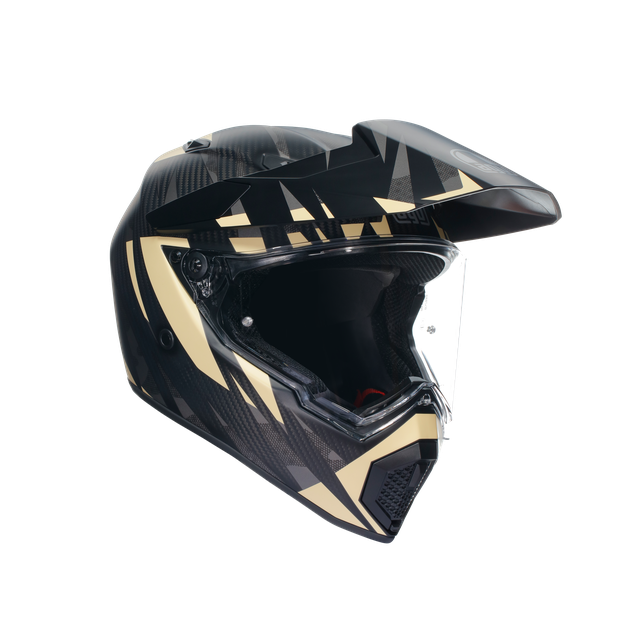 Agv Unisex Steppa Matt Carbon/Grey/Sand - Ax9 - Motorbike Full Face Helmet E2206, Size: S