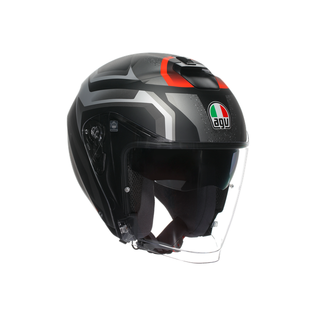 Agv Unisex Zurigo Matt Black/Grey - Irides E2206 - Size: M