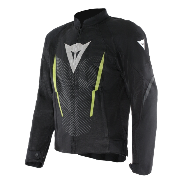 Dainese Men's Black/White/Yellow-Fluo - Herosphere Air Tex - Textile - 56