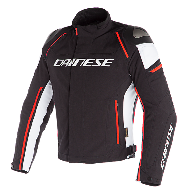 Dainese Men's Black/White/Red-Fluo - Racing 3 D - Waterproof - 46