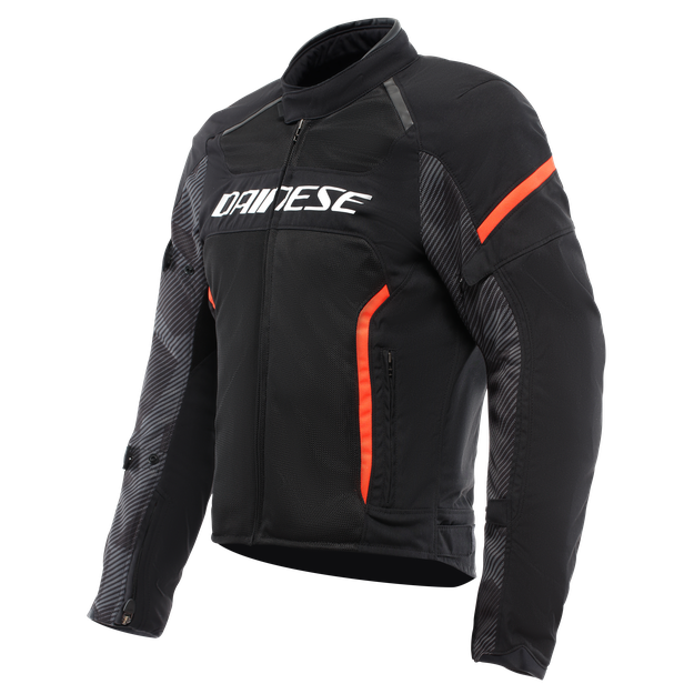 Dainese Men's Black/Black/Red-Fluo - Air Frame 3 Tex - Textile - 56