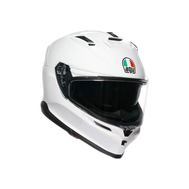 Agv Unisex Mono White - K7 Mplk - Motorbike Full Face Helmet E2206, Size: Xs