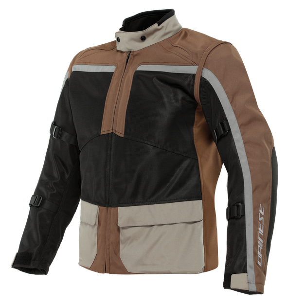 Dainese - Outlaw Tex Jacket - Jackets - Men - Black/carafe/walnut/charcoal-gray - 54