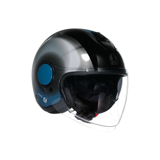 Agv Unisex Levanto Black/Silver/Blue - Eteres E2206 - Size: Xl