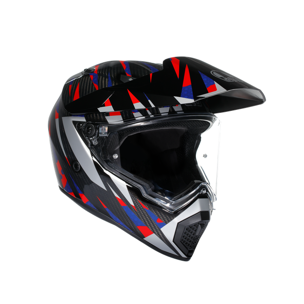 Agv Unisex Steppa Carbon/Red/Blue - Ax9 E2206 Mplk - Size: S