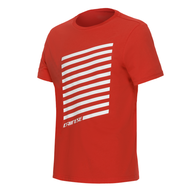 Dainese Men's Red/White Stripes - Geometrica - Crewneck T - Casual Wear - Xxxl
