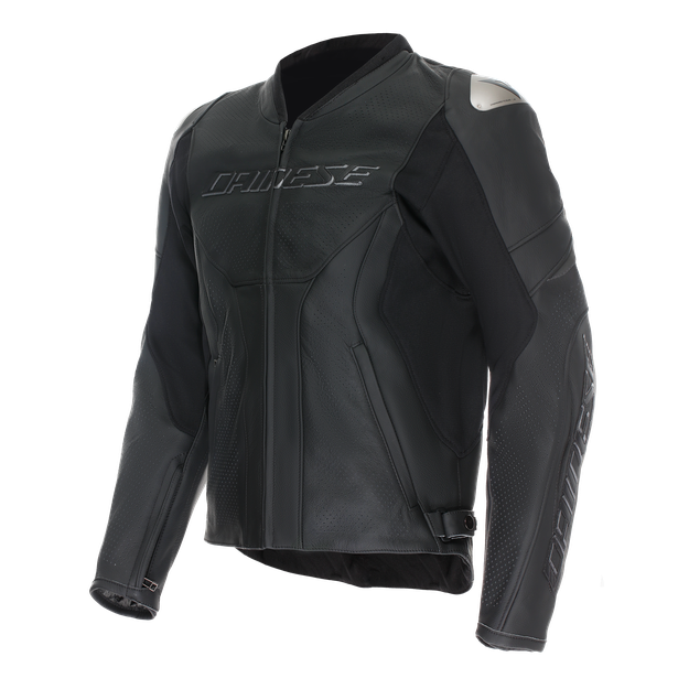 Dainese Men's Black/Black/Black - Racing 5 - Perforated Leather - 44