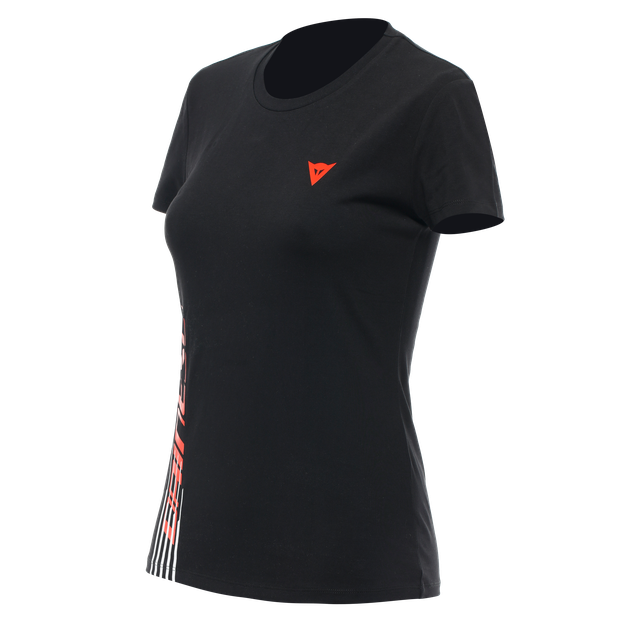 Dainese Women's Black/Fluo-Red - Logo - T - Casual Wear - Medium
