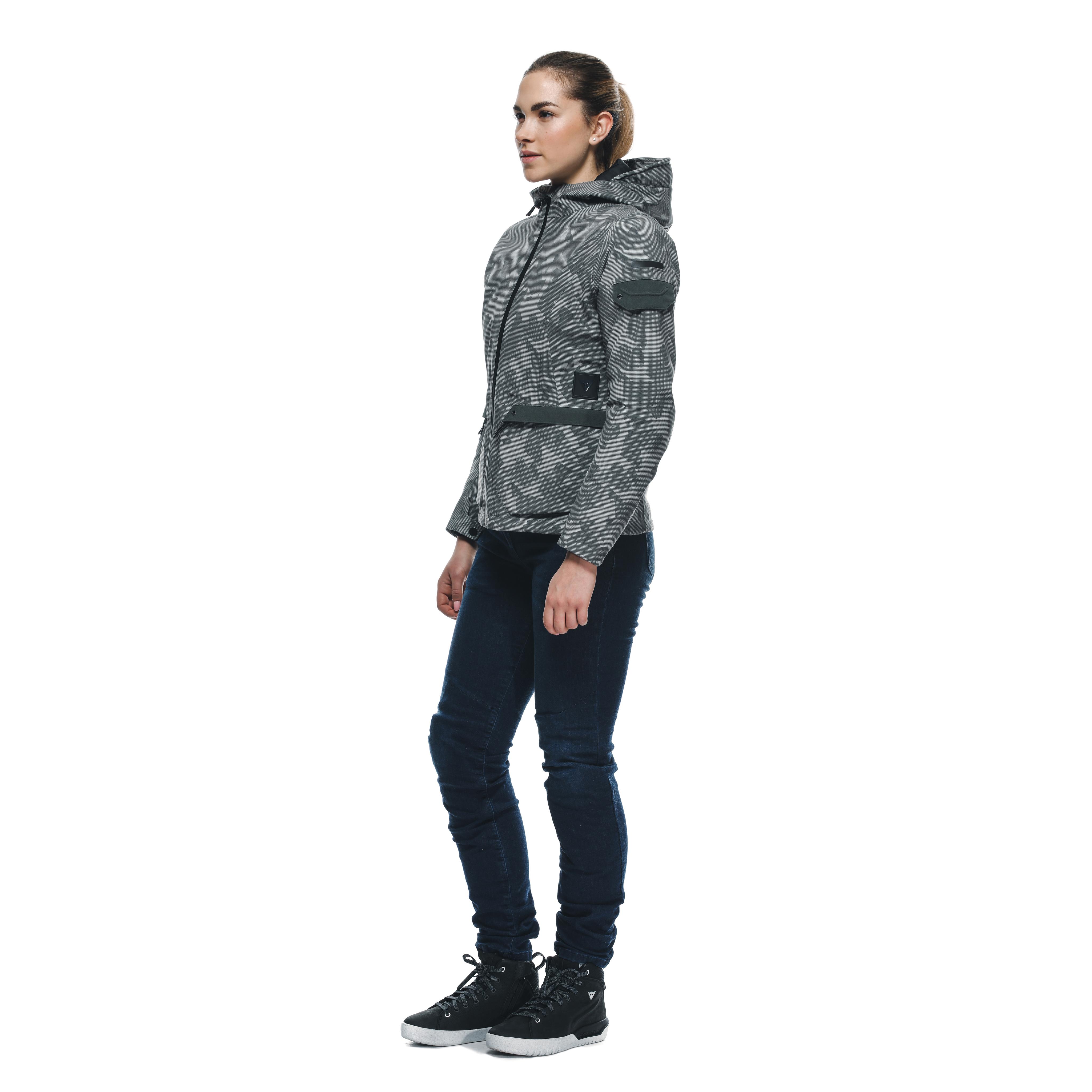 CENTRALE ABS&Oslash;LUTESHELL&trade; PRO - WOMEN'S WATERPROOF MOTORCYCLE JACKET - LONDON FOG CAMO DOTS - 4