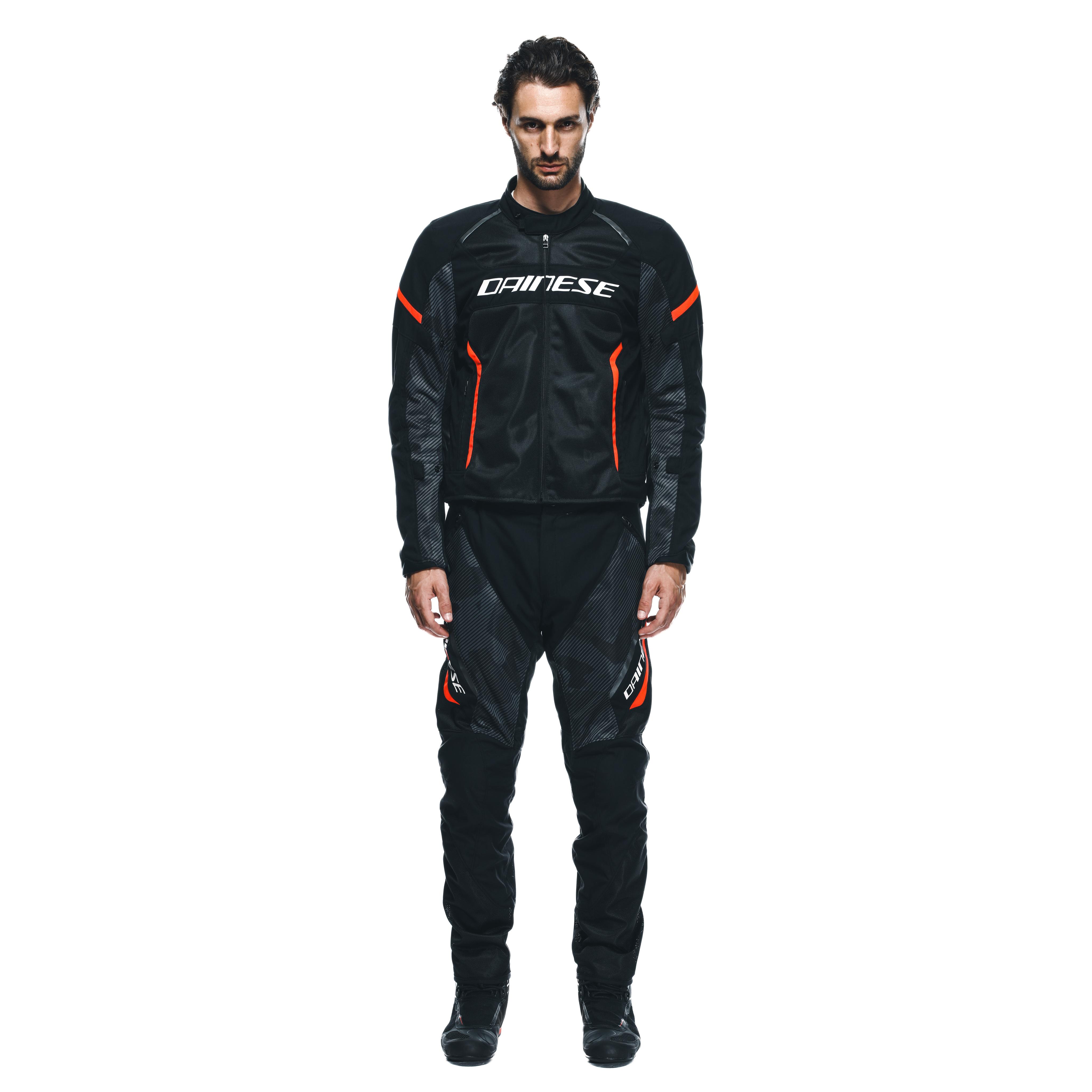 AIR FRAME 3 TEX - GIACCA MOTO ESTIVA IN TESSUTO UOMO - BLACK/BLACK/RED-FLUO - 3