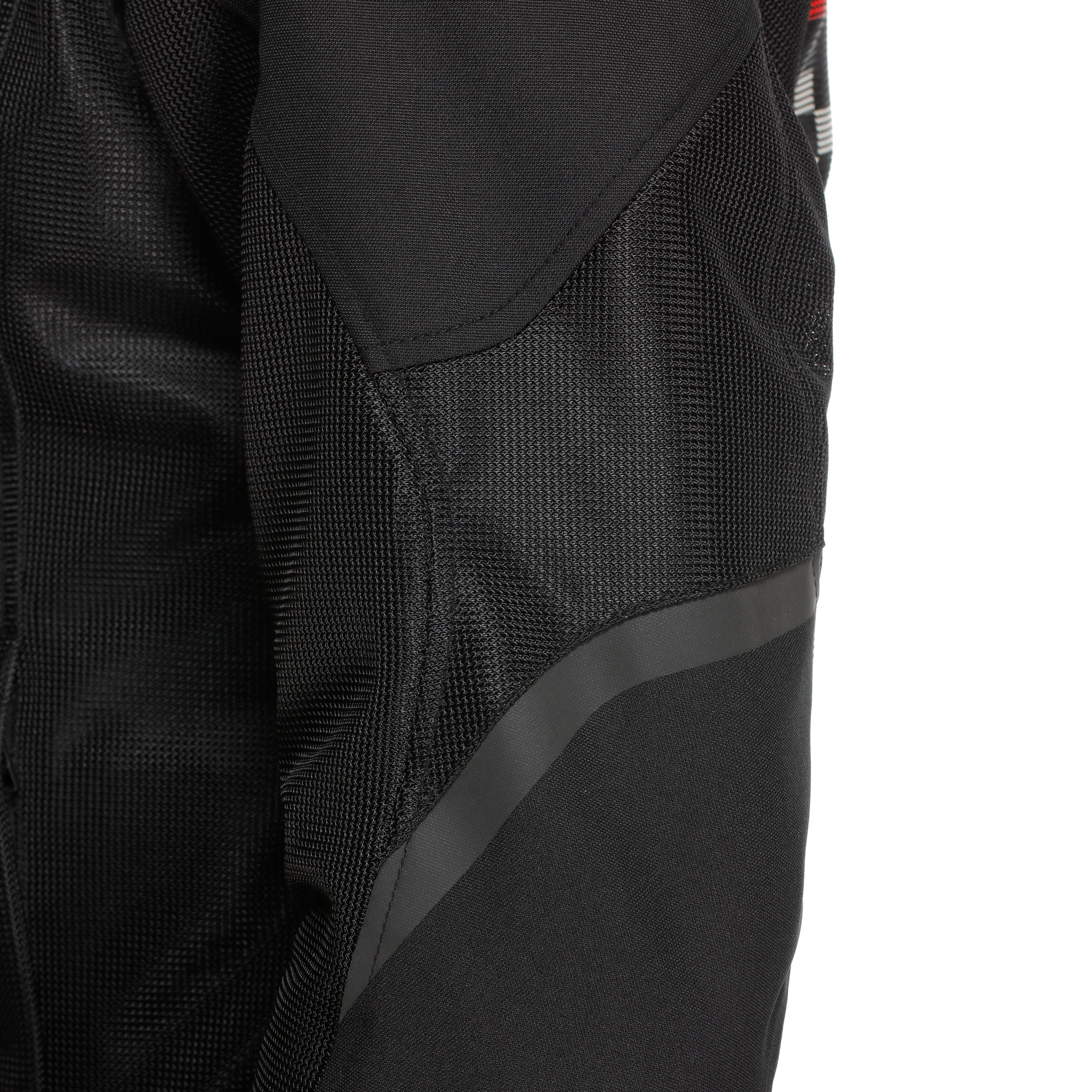HEROSPHERE AIR TEX - MEN'S MOTORCYCLE JACKET IN FABRIC - BLACK/WHITE STRIPES/RED - 9