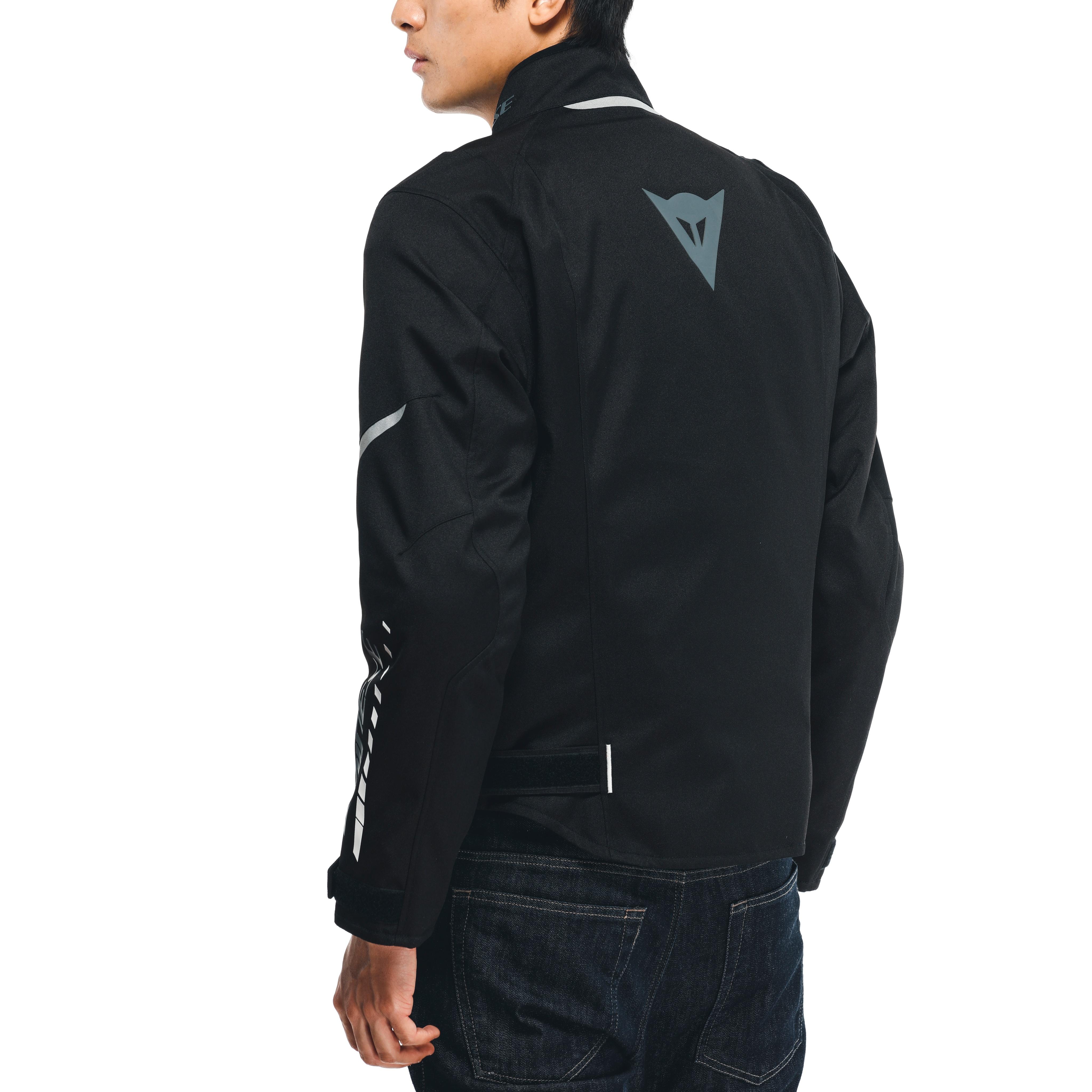 VELOCE D-DRY&reg;- MEN'S WATERPROOF MOTORCYCLE JACKET - BLACK/CHARCOAL-GRAY/WHITE - 6