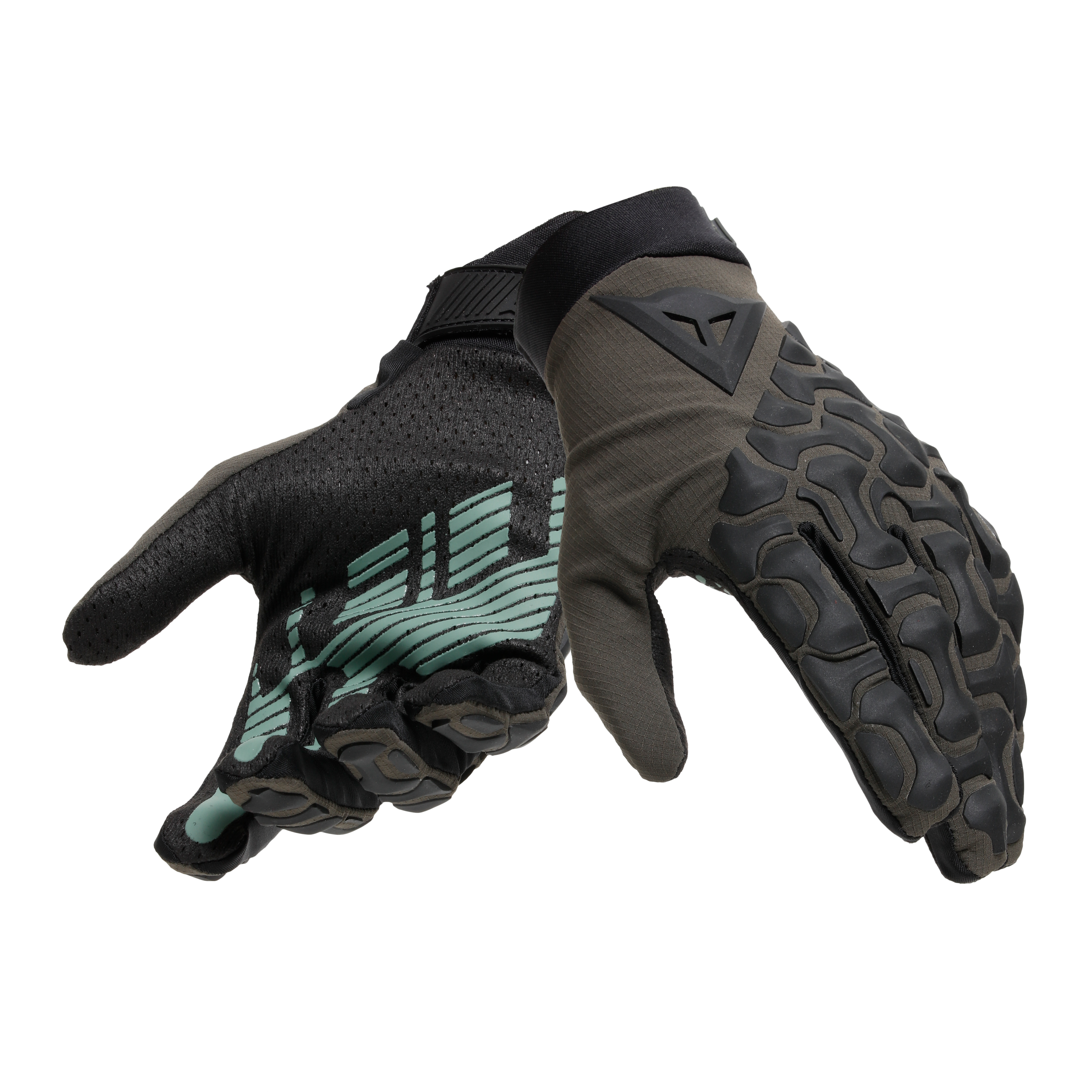 HGR EXT - GANTS DE V&Eacute;LO UNISEXE - BLACK/MILITARY-GREEN - 5