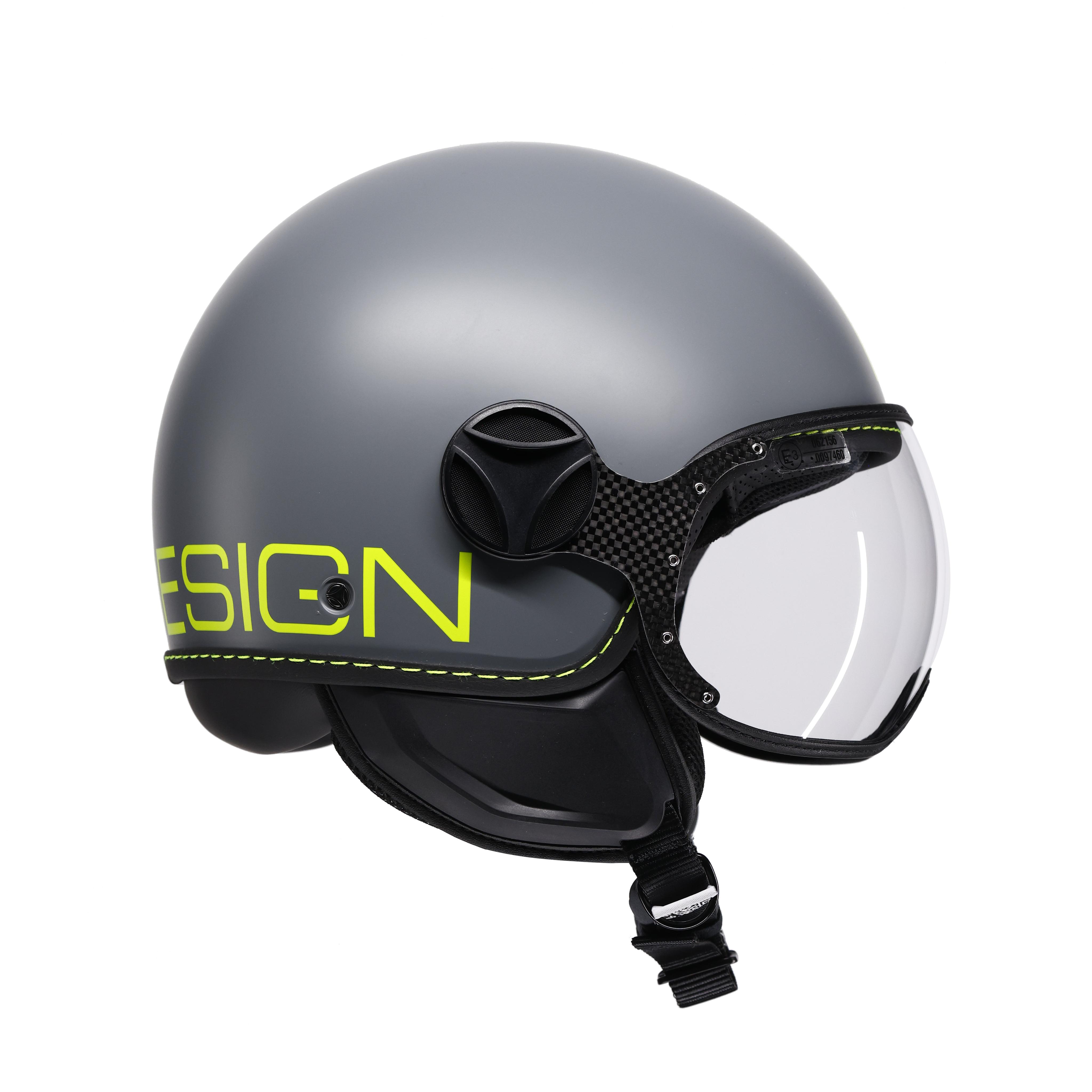 MOMODESIGN FGTR CLASSIC - JET-HELM MIT VISIER E2206 - FLUO MATT GREY/YELLOW FLUO -  - 3