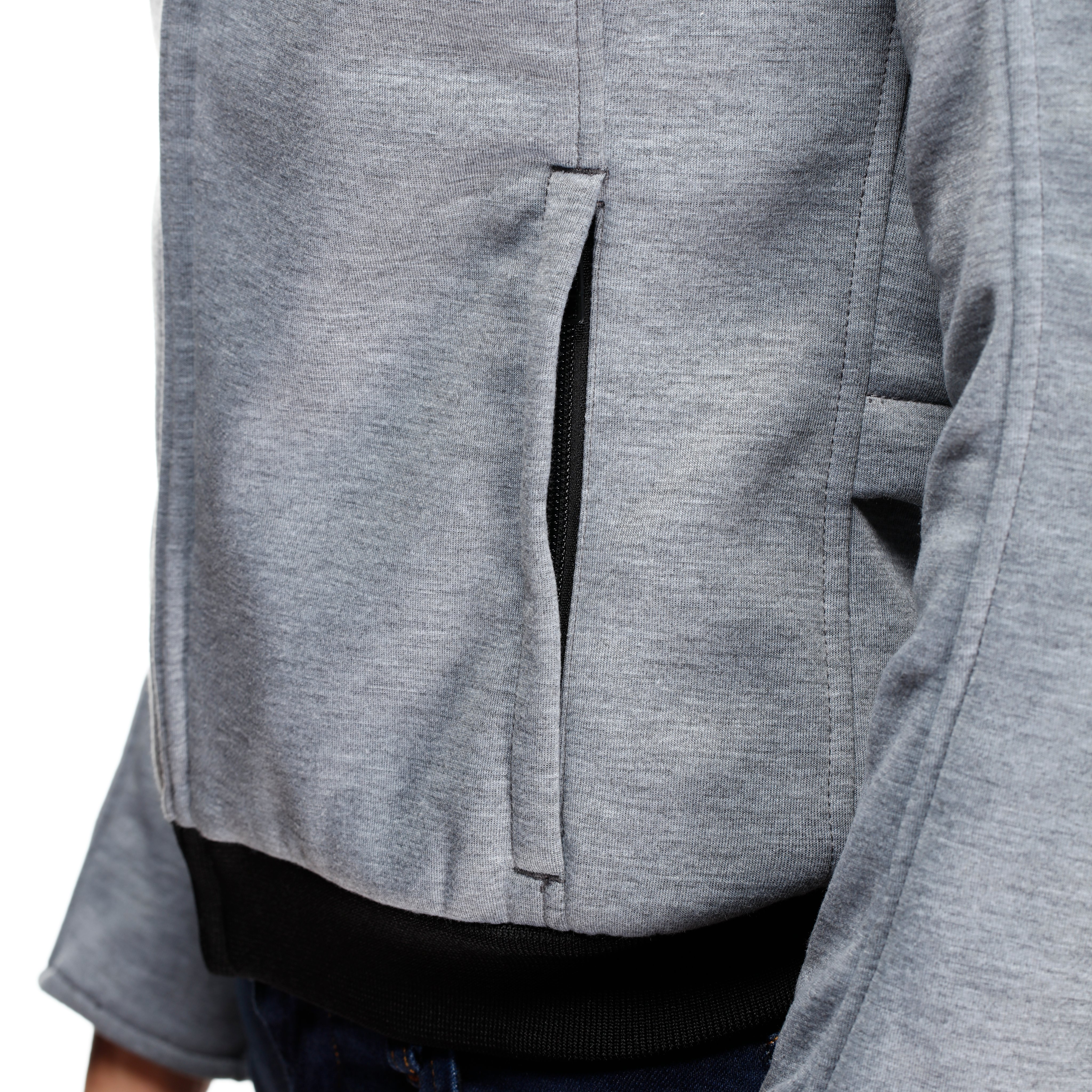 DAEMON-X - SWEAT &Agrave; CAPUCHE DE MOTO AVEC PROTECTIONS FEMME - GREY-MELANGE - 9