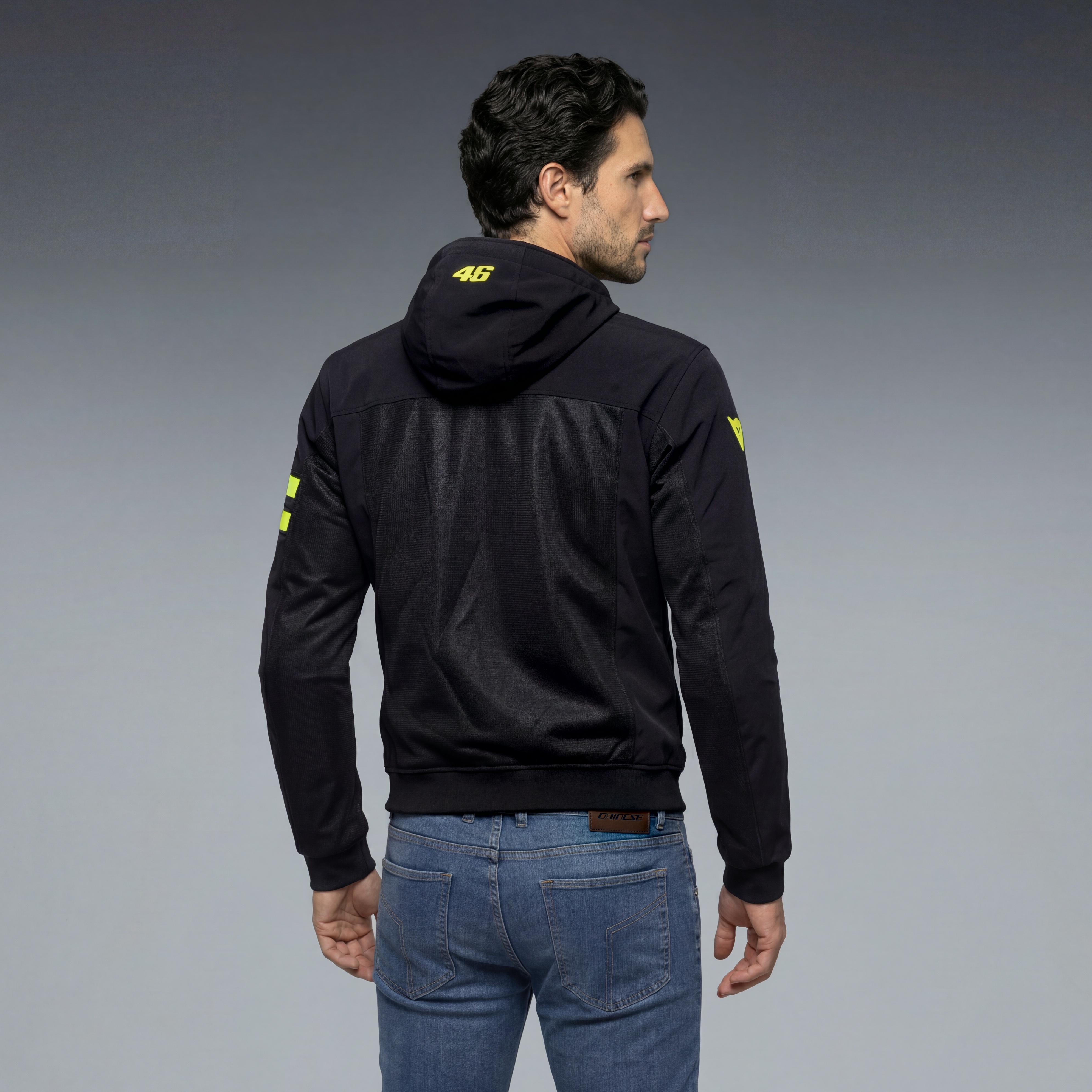VINTEDGE AIR TEX VR46 - MEN'S SUMMER MESH MOTORCYCLE JACKET - BLACK/YELLOW-FLUO - 4