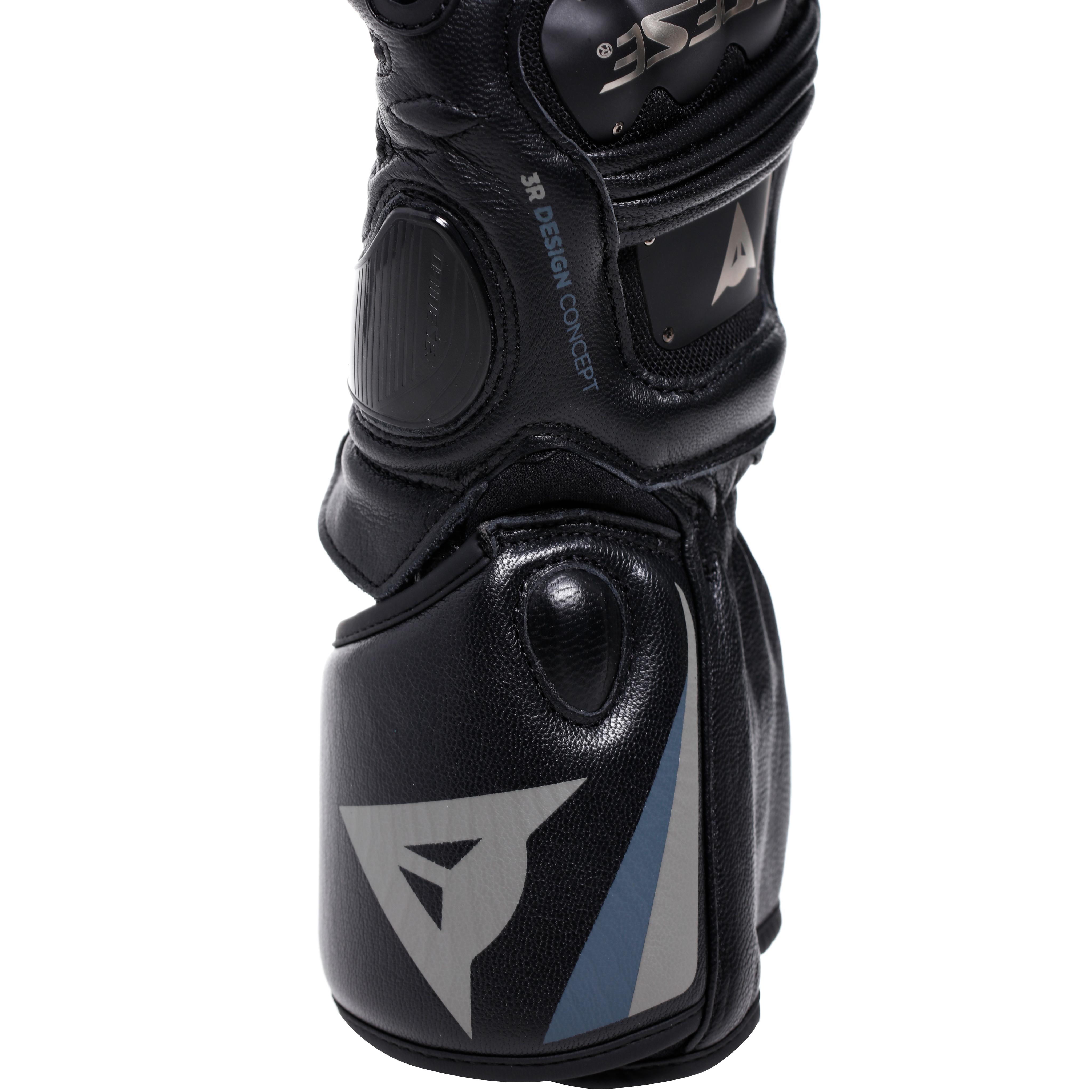 STEEL-PRO - MEN'S MOTORCYCLE LEATHER GLOVES | BLACK/ANTHRACITE