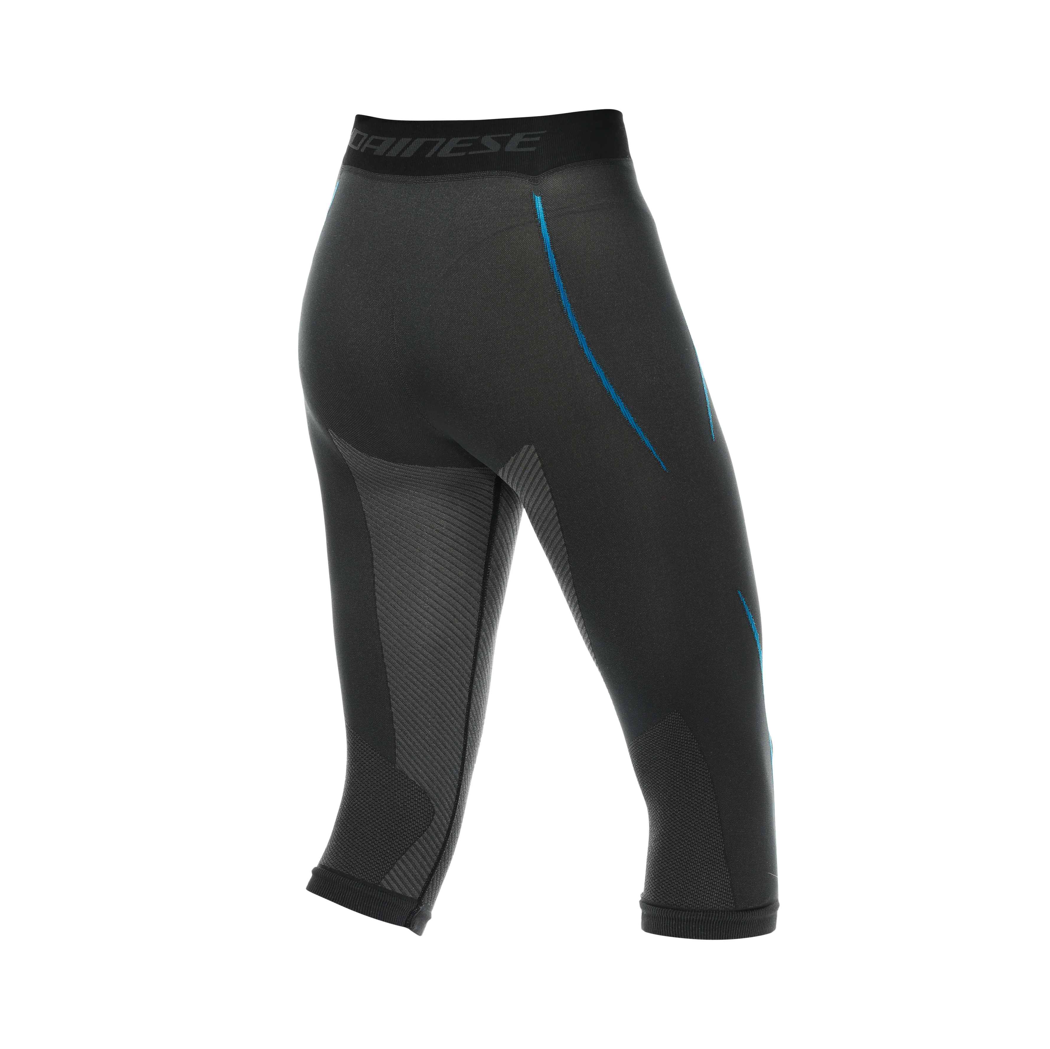 WOMEN'S SKI TECHNICAL BASE LAYER 3/4 PANTS - BLACK/BLUE - 2
