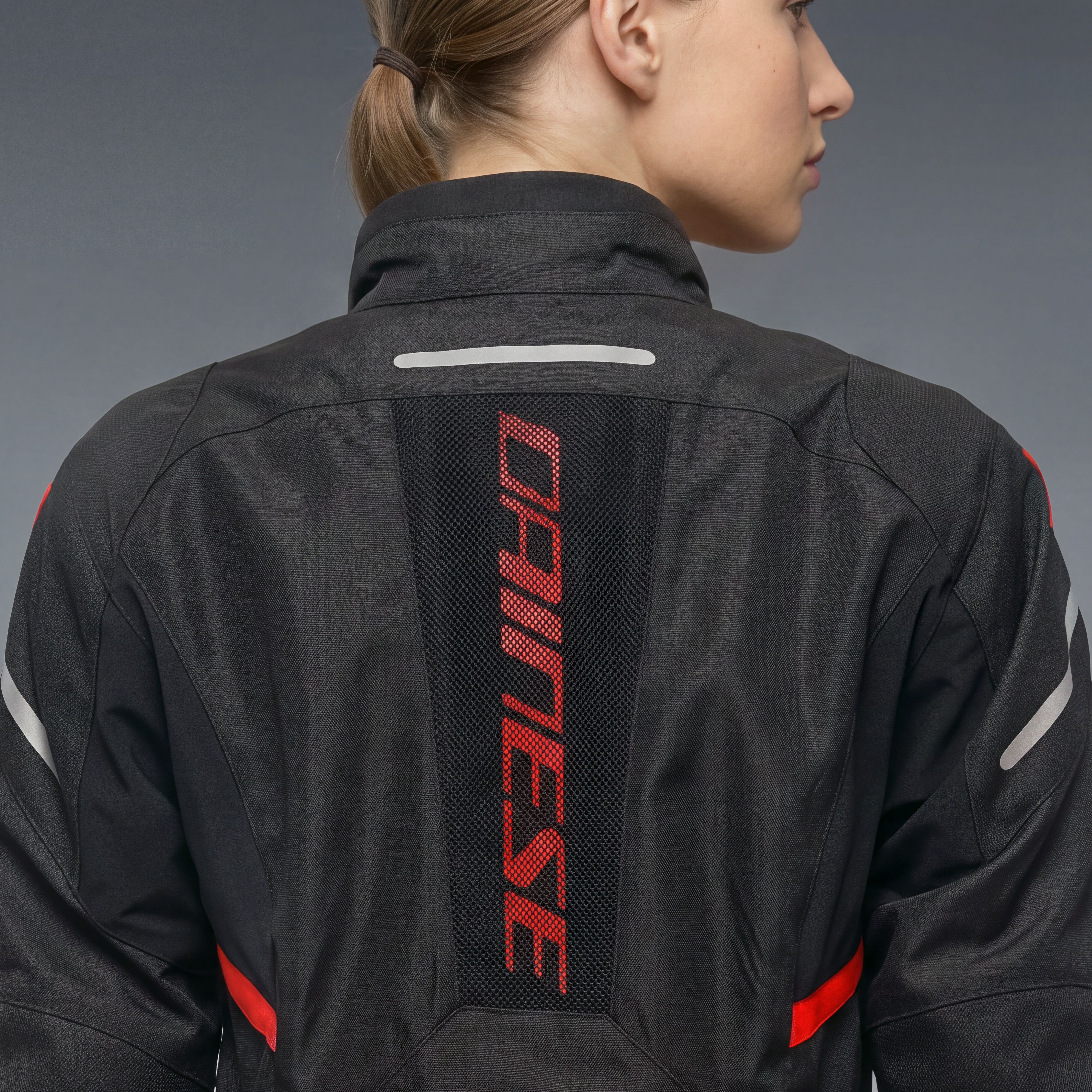 TEMPEST 4 D-DRY - MOTORCYCLE JACKET WATERPROOF WOMEN - BLACK/BLACK/RED - 6