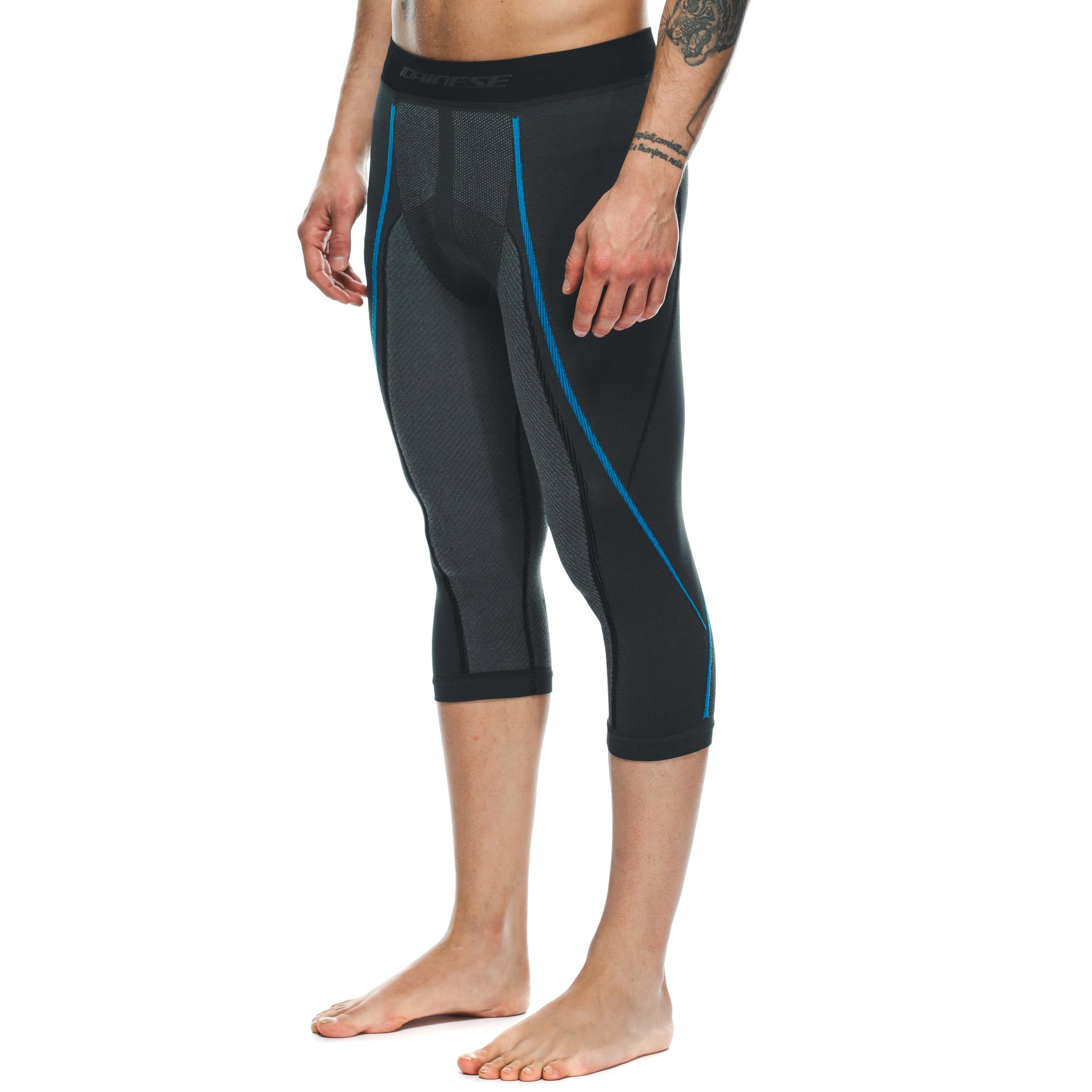 TECHNICAL 3/4 MOTORCYCLE UNDERSHORTS MEN - BASE LAYER SUMMER - BLACK/BLUE - 4