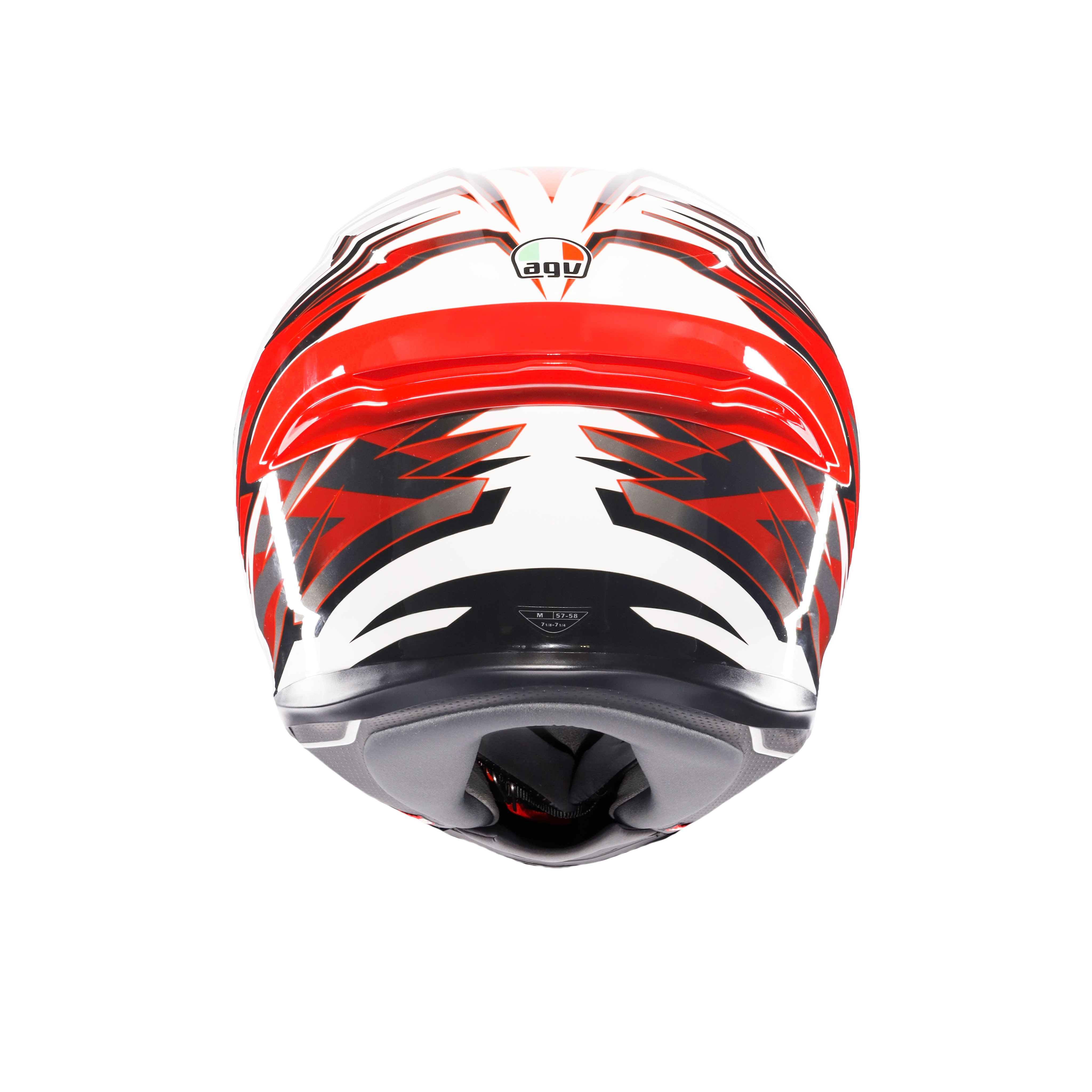 K6 S REEVAL WHITE/RED/GREY - CASQUE MOTO INT&Eacute;GRAL E2206 -  - 3
