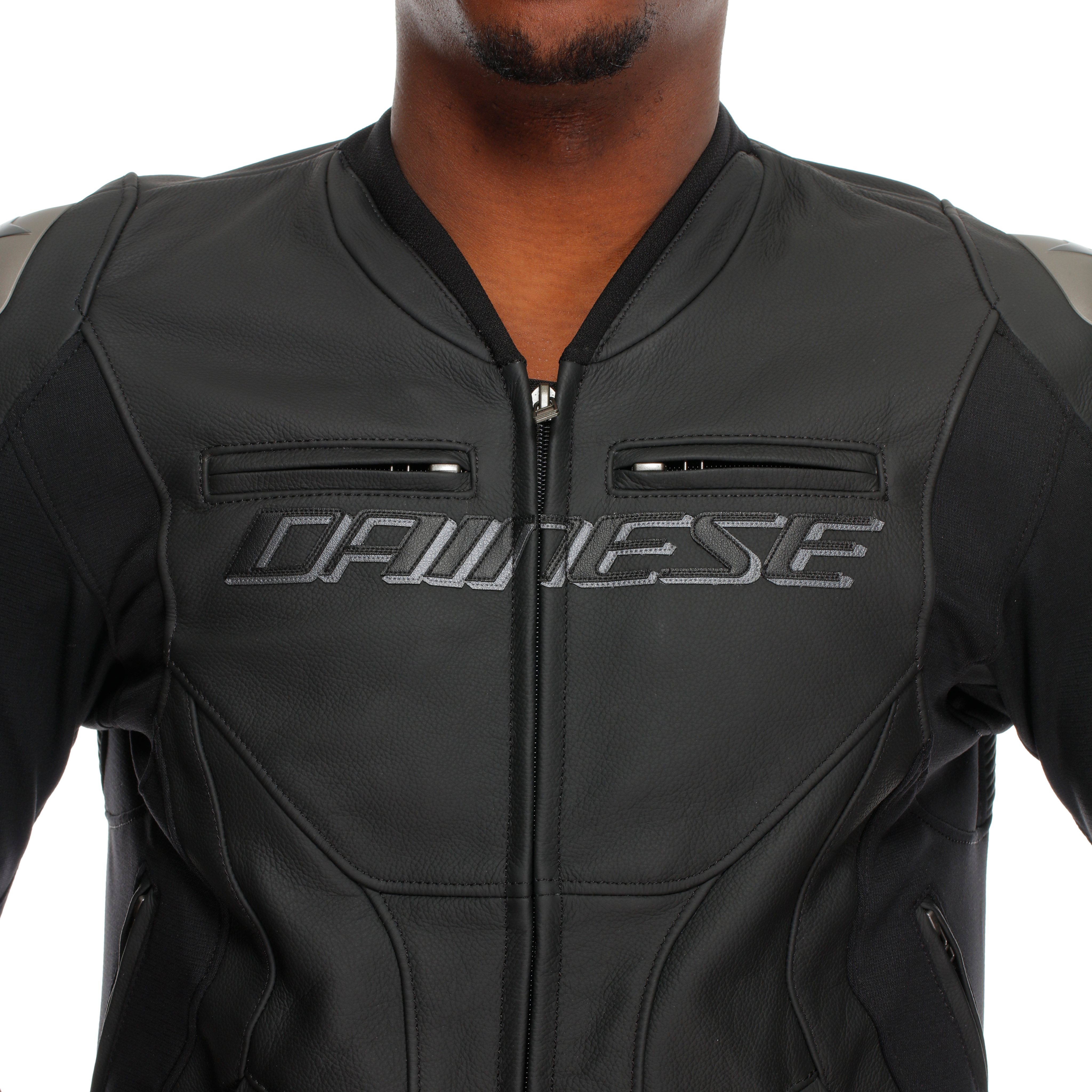 RACING 5 - MEN LEATHER MOTORCYCLE JACKET | BLACK/BLACK/BLACK | Dainese