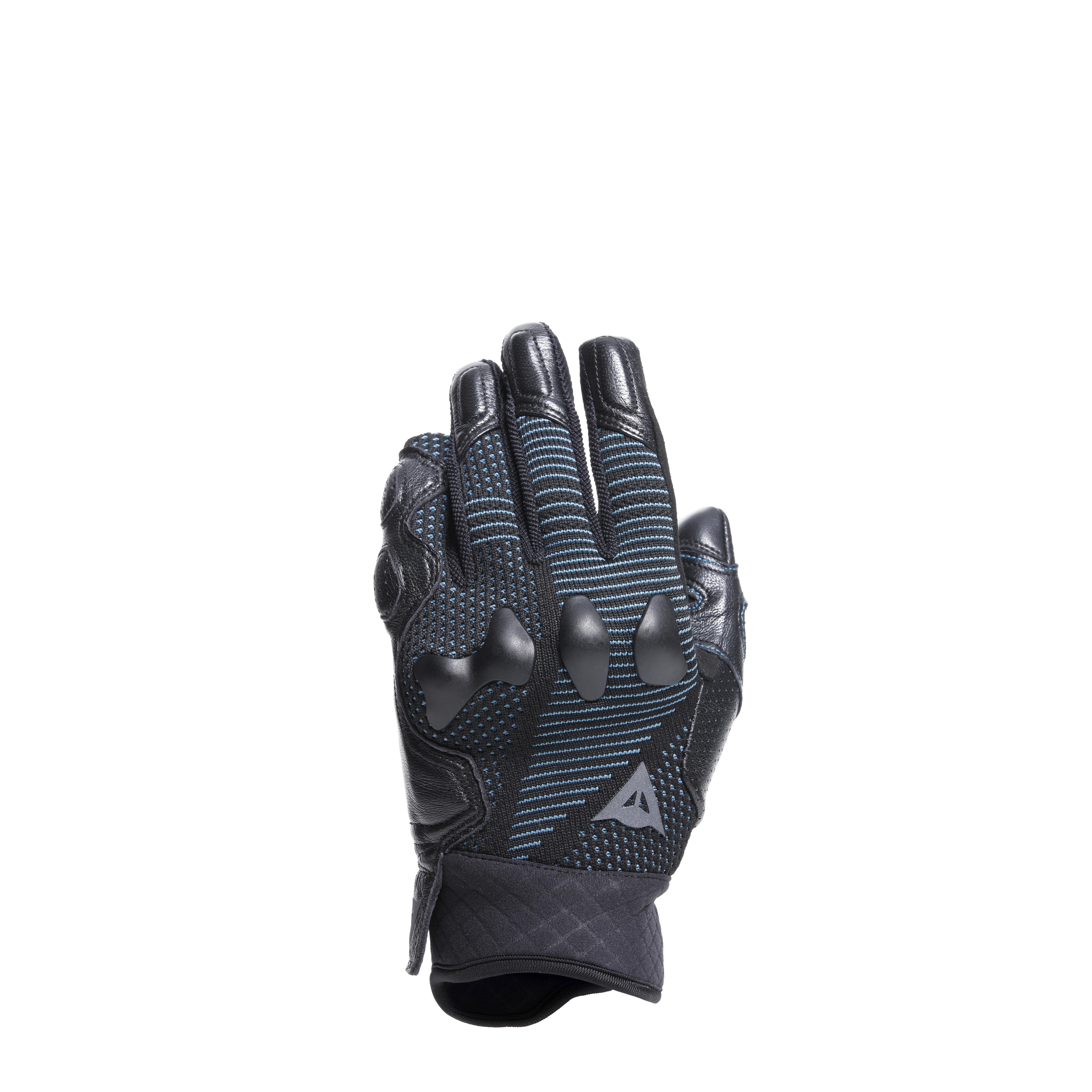 UNRULY ERGO-TEK - WOMEN'S MOTORCYCLE TEXTILE GLOVES - BLACK/OCEAN-DEPTHS - 1