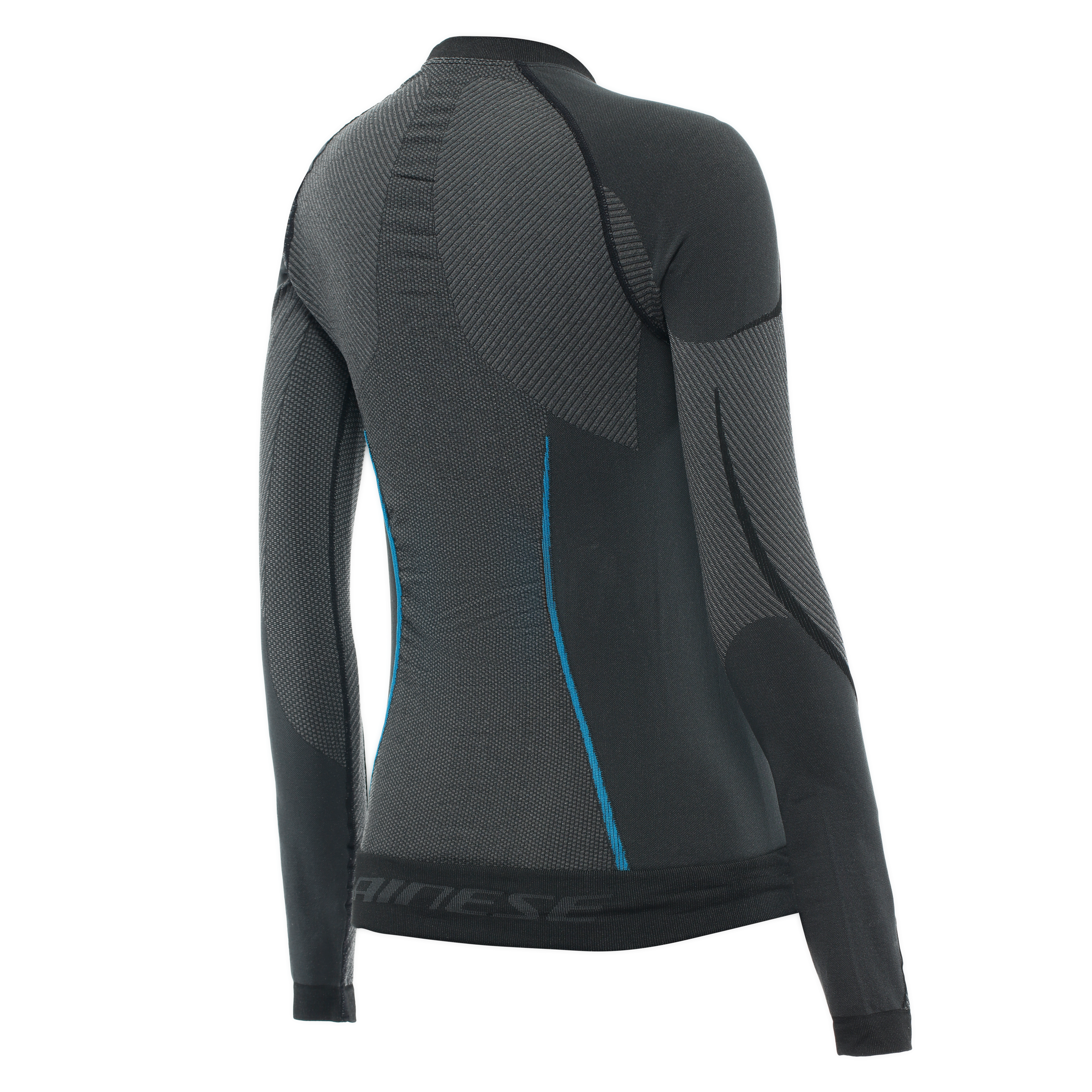 CAMISETA T&Eacute;CNICA MOTO MANGA LARGA MUJER - CAPA BASE VERANO - BLACK/BLUE - 2