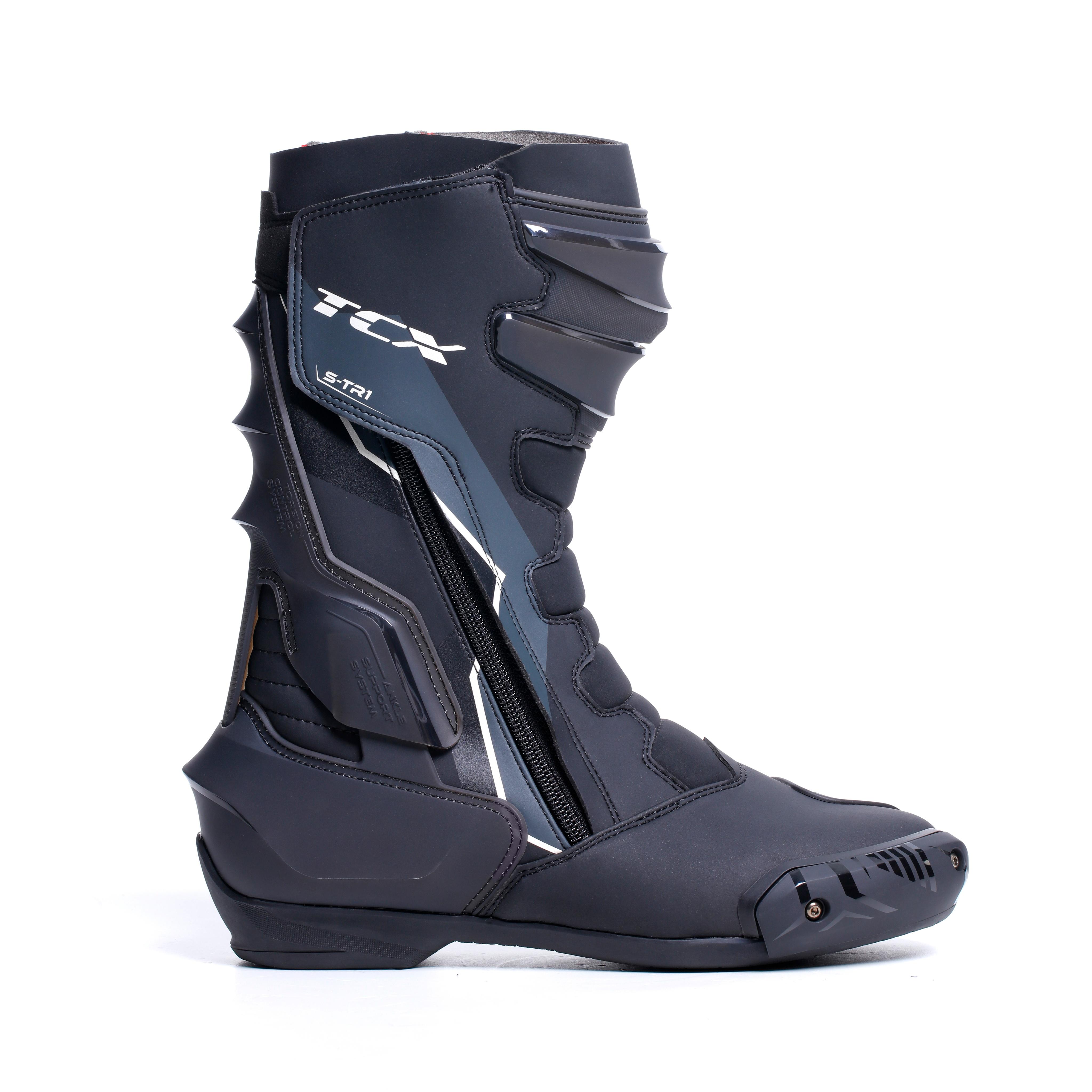 S-TR1 WOMEN'S MOTORCYCLE BOOTS - BLACK/PEARL WHITE -  - 2