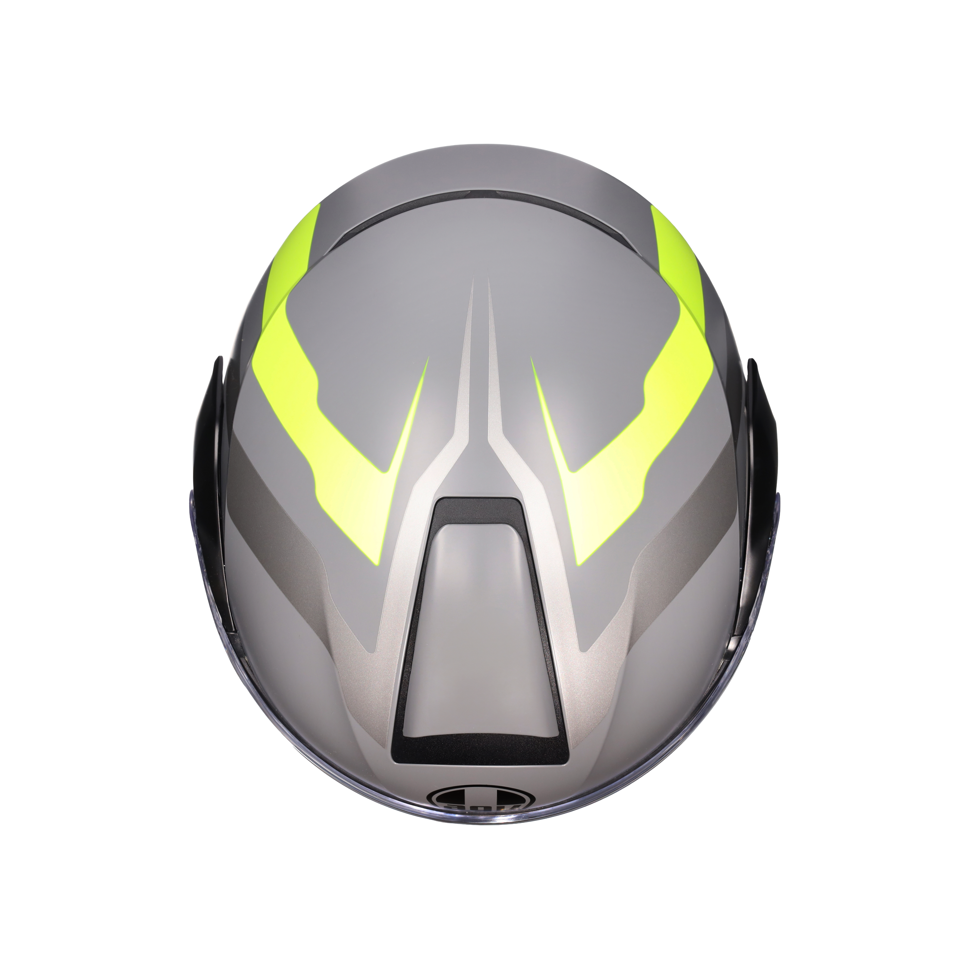 STREETMODULAR RESIA MATT GREY/BLACK/YEL FLUO - MOTORBIKE FLIP UP HELMET DOT(E2206) -  - 5