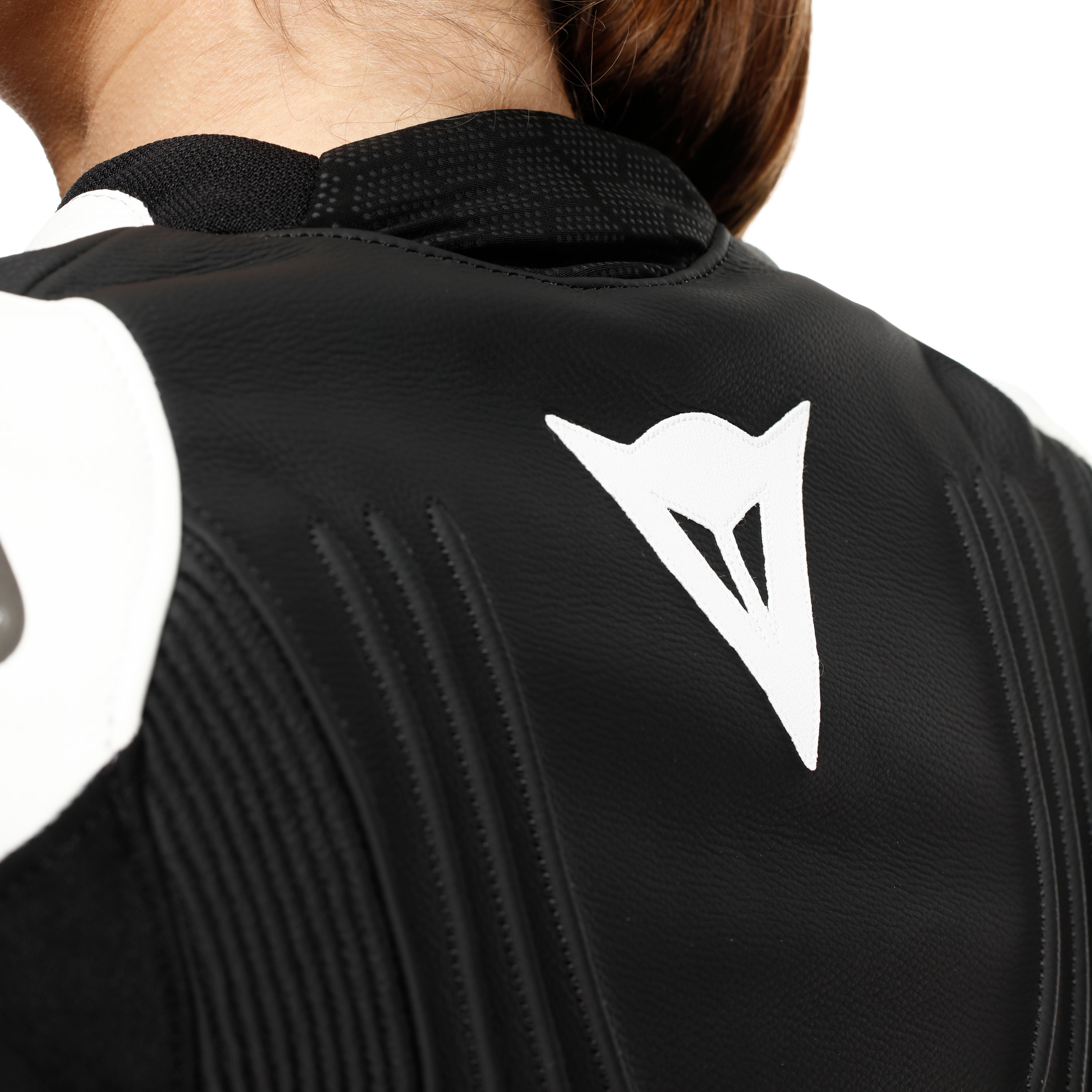 RACING 5 - WOMEN'S LEATHER MOTORCYCLE JACKET - BLACK/WHITE - 11