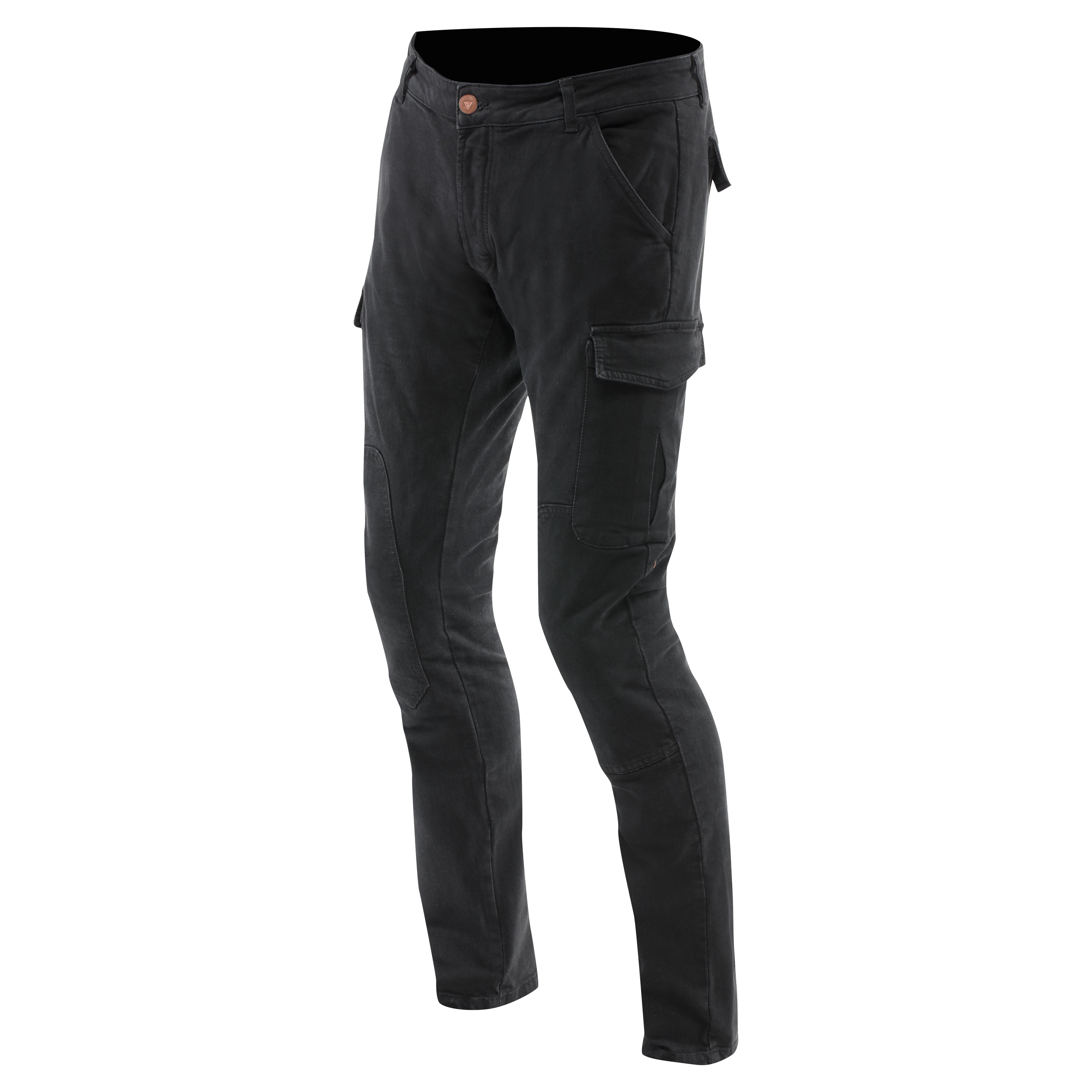 CARGO - MEN SLIM TAPERED MOTORCYCLE PANTS - BLACK - 1