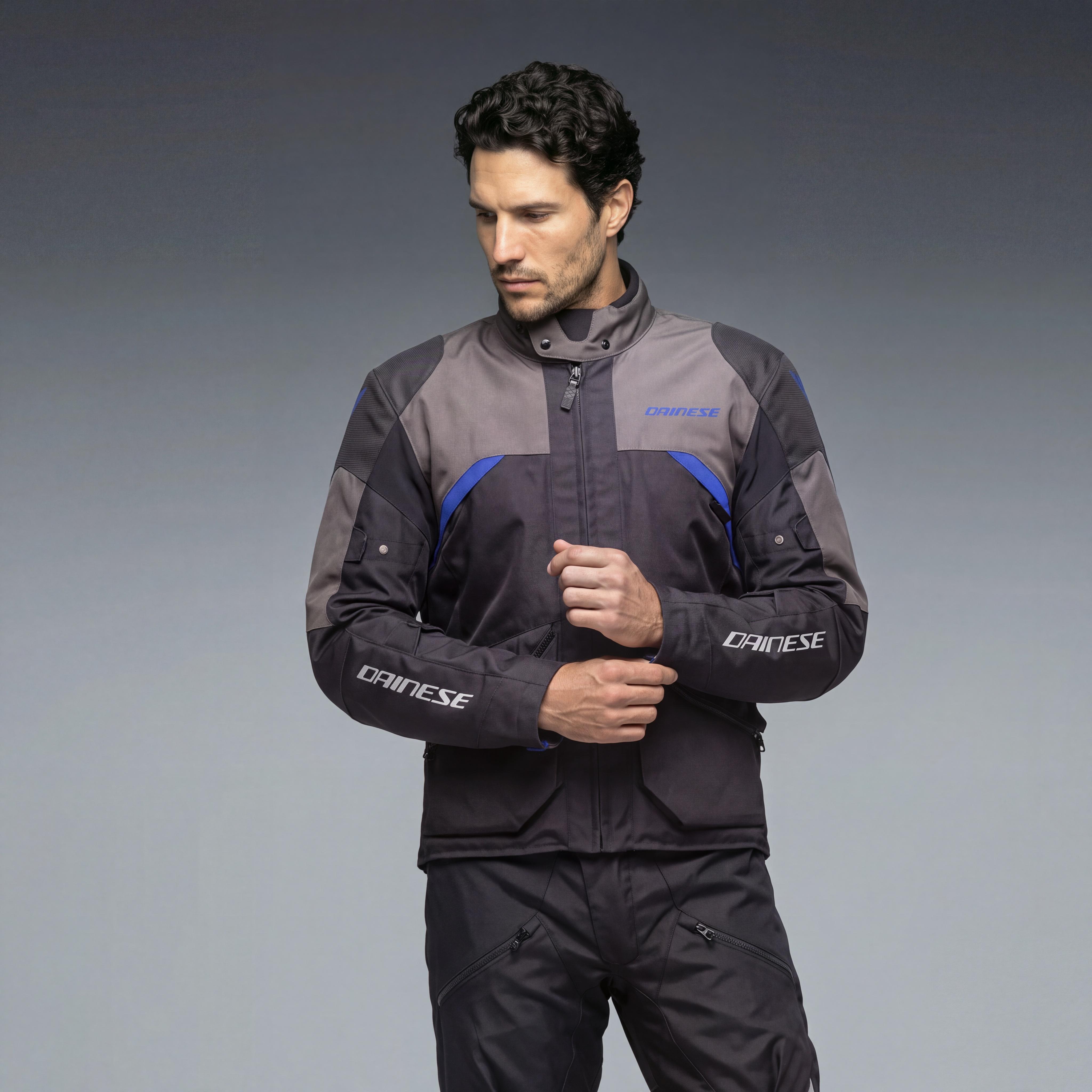 TEMPEST 4 D-DRY - MOTORCYCLE JACKET WATERPROOF MEN - BLACK/RAVEN/BLUE - 3