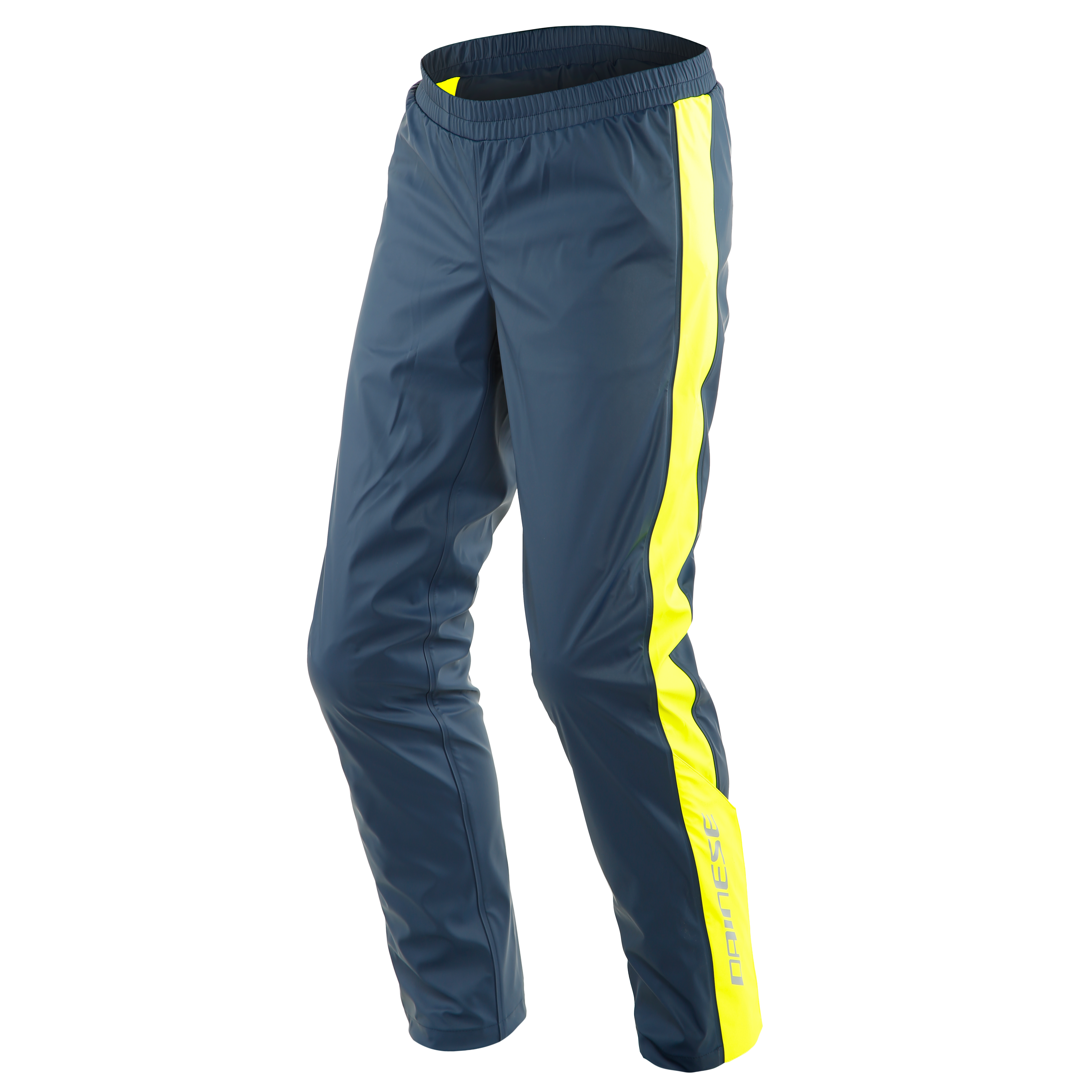 STORM 2 - UNISEX MOTORCYCLE RAIN PANTS - BLACK-IRIS/FLUO-YELLOW - 1