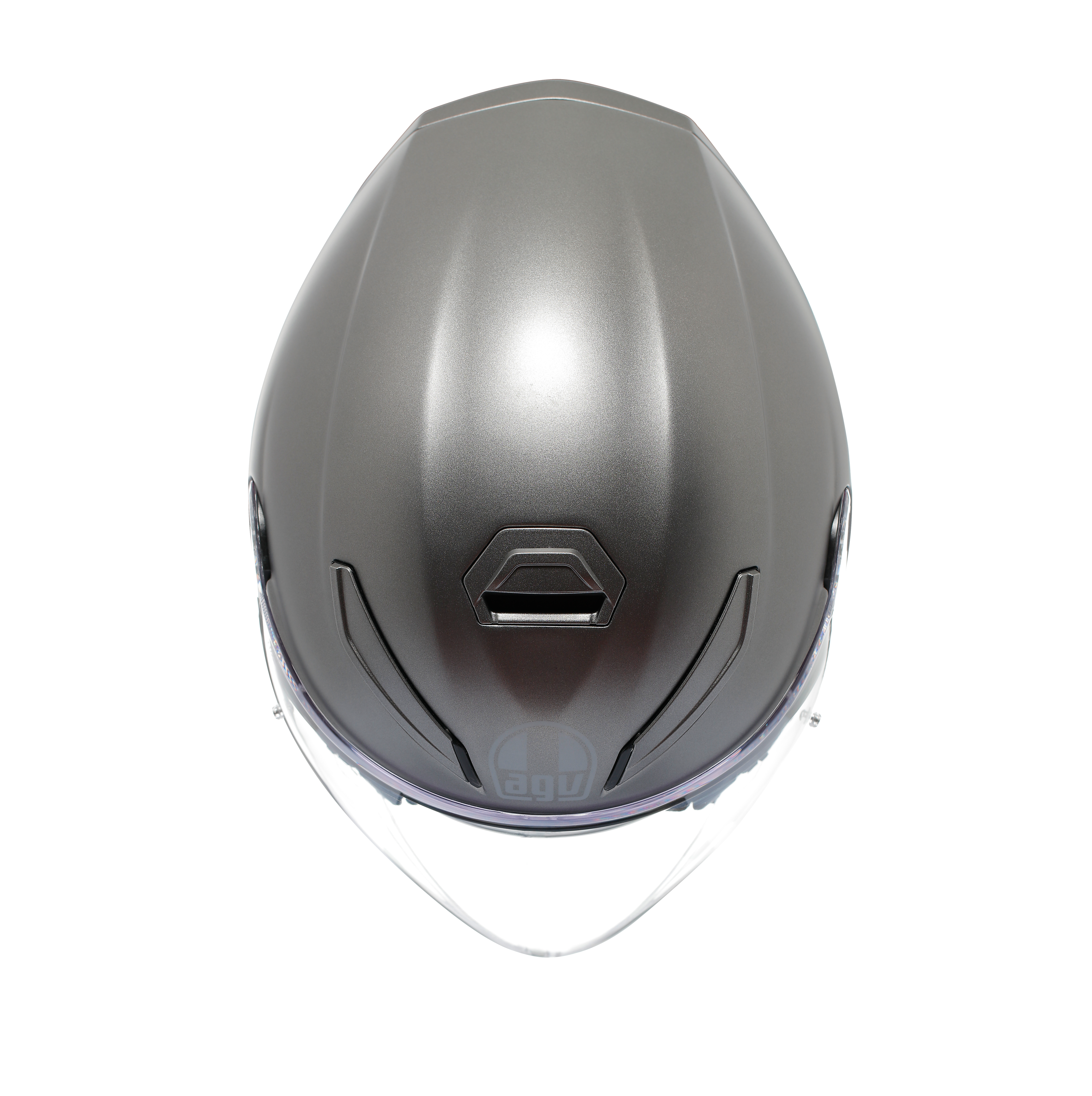 K5 JET EVO MONO MATT LUNA GREY - MOTORBIKE OPEN FACE HELMET E2206 -  - 7