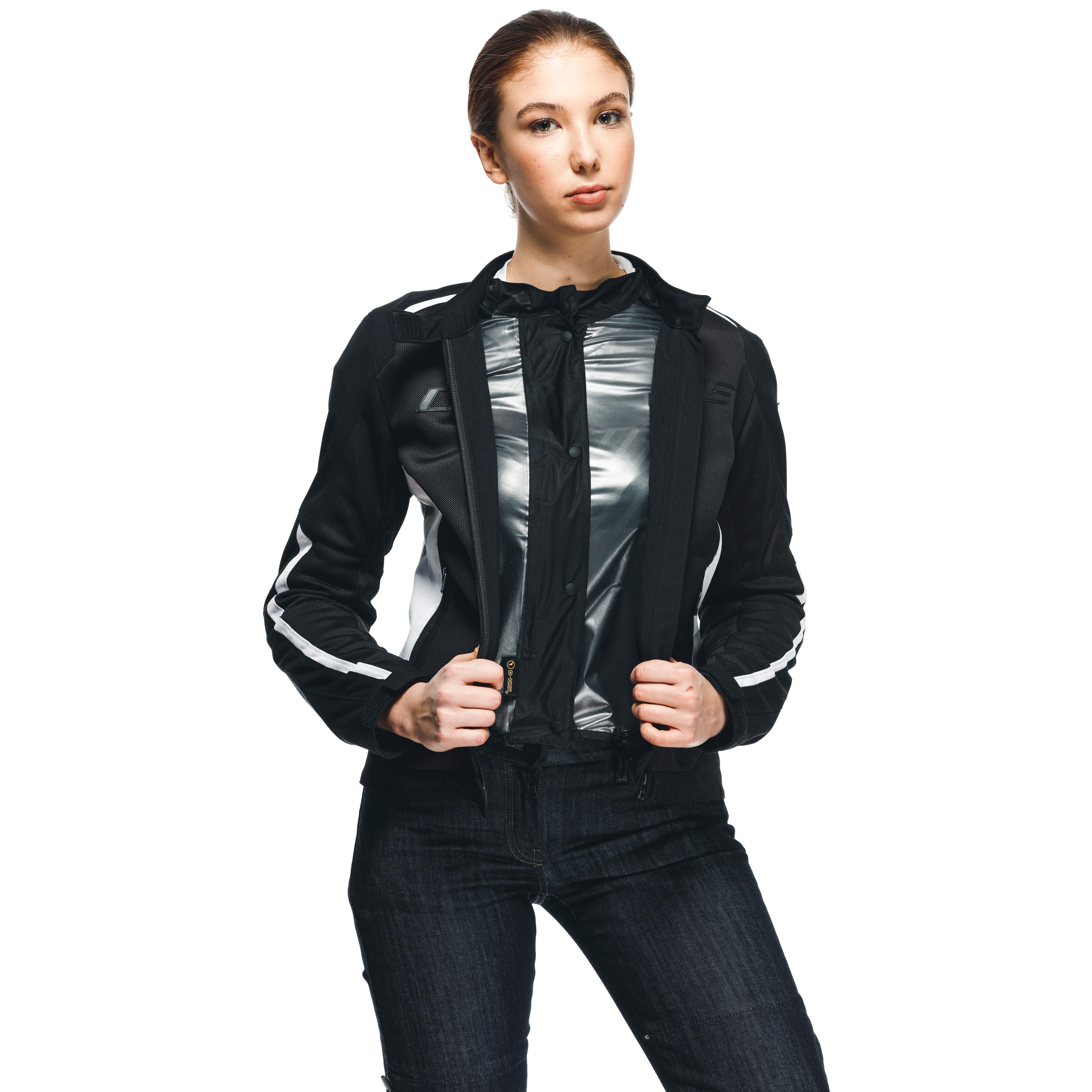 HYDRAFLUX 2 AIR D-DRY&reg;- GIACCA MOTO IMPERMEABILE DONNA - BLACK/BLACK/WHITE - 12