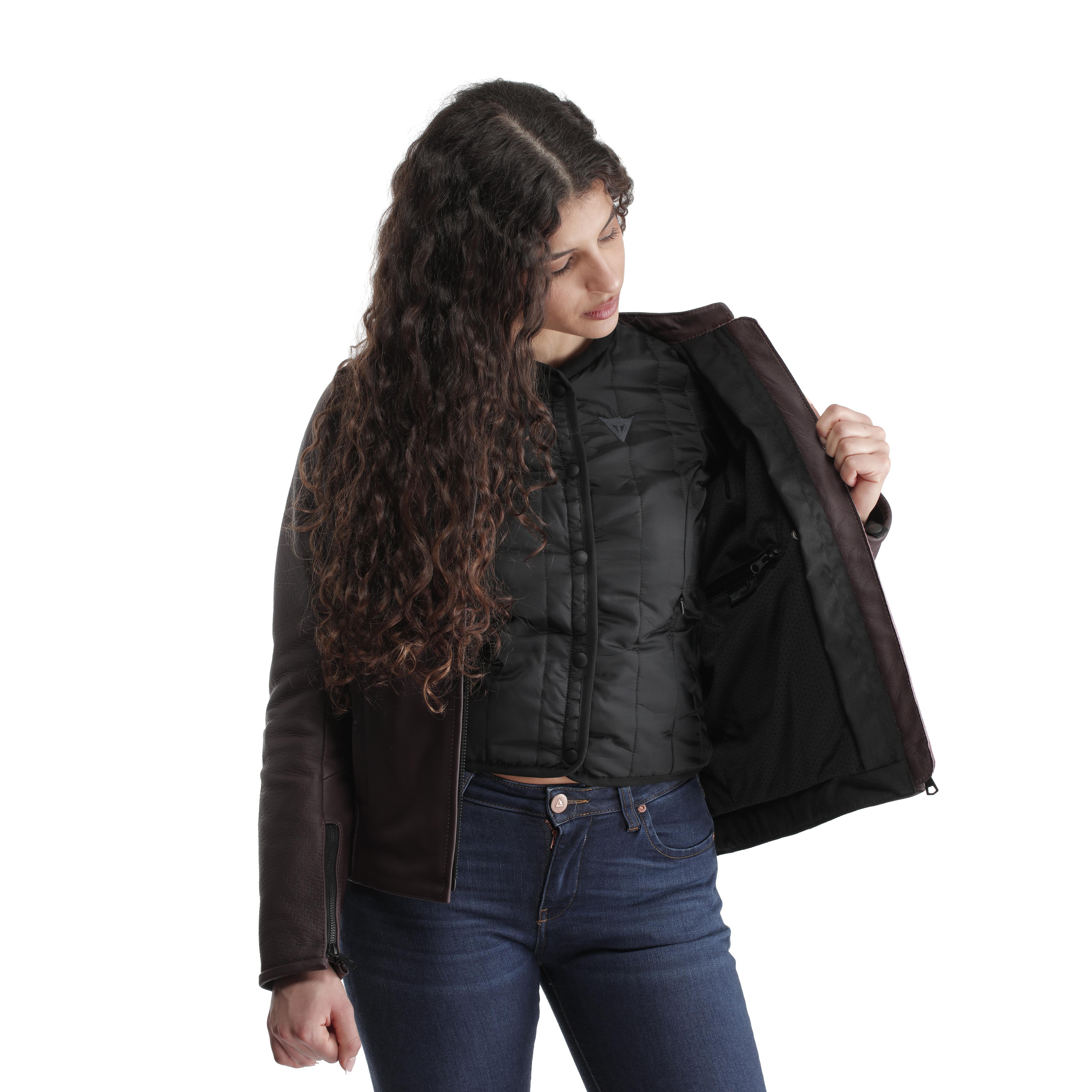 ITINERE LEATHER JACKET WMN - BORDEAUX - 12