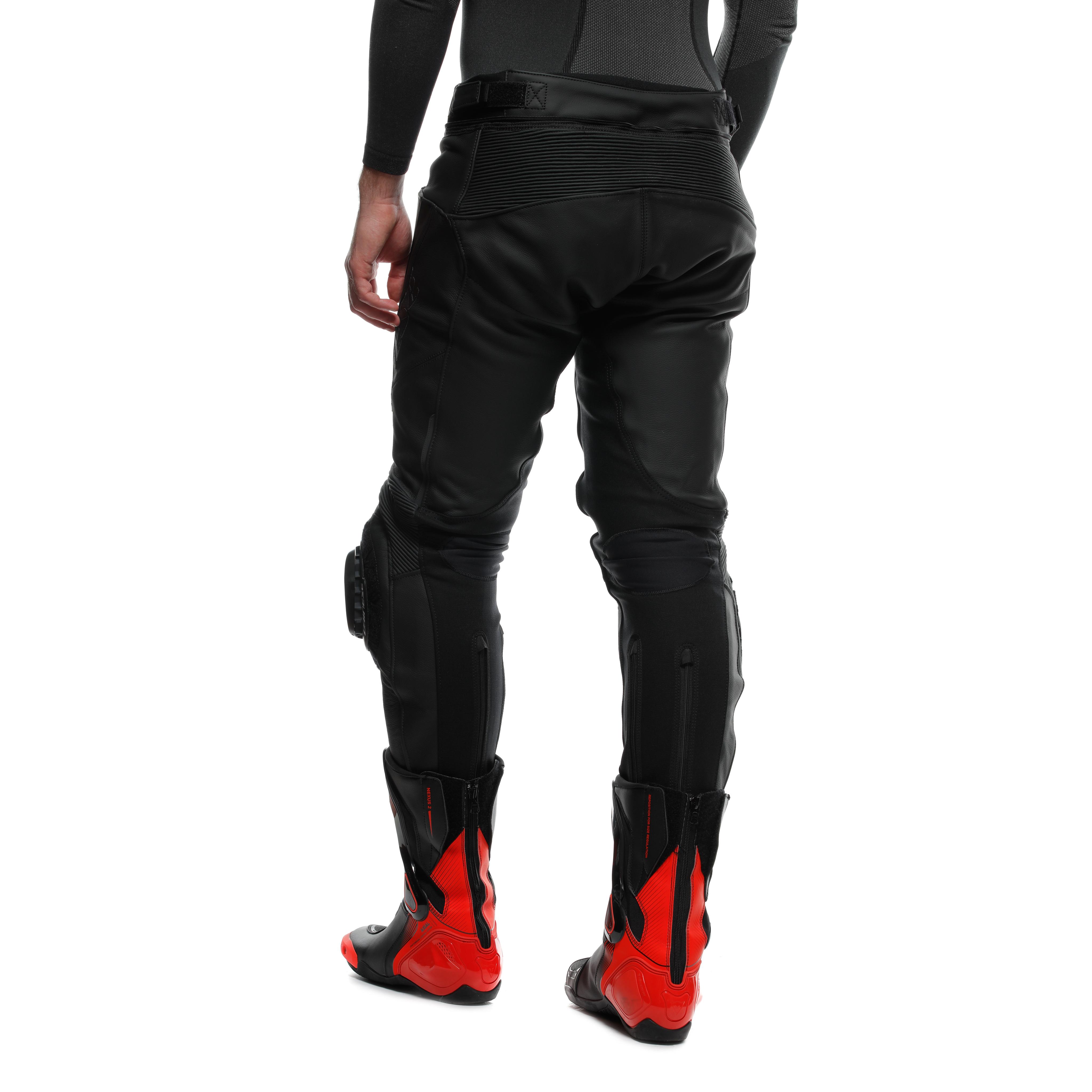DELTA 4 PERF. LEATHER PANTS - BLACK/BLACK - 8
