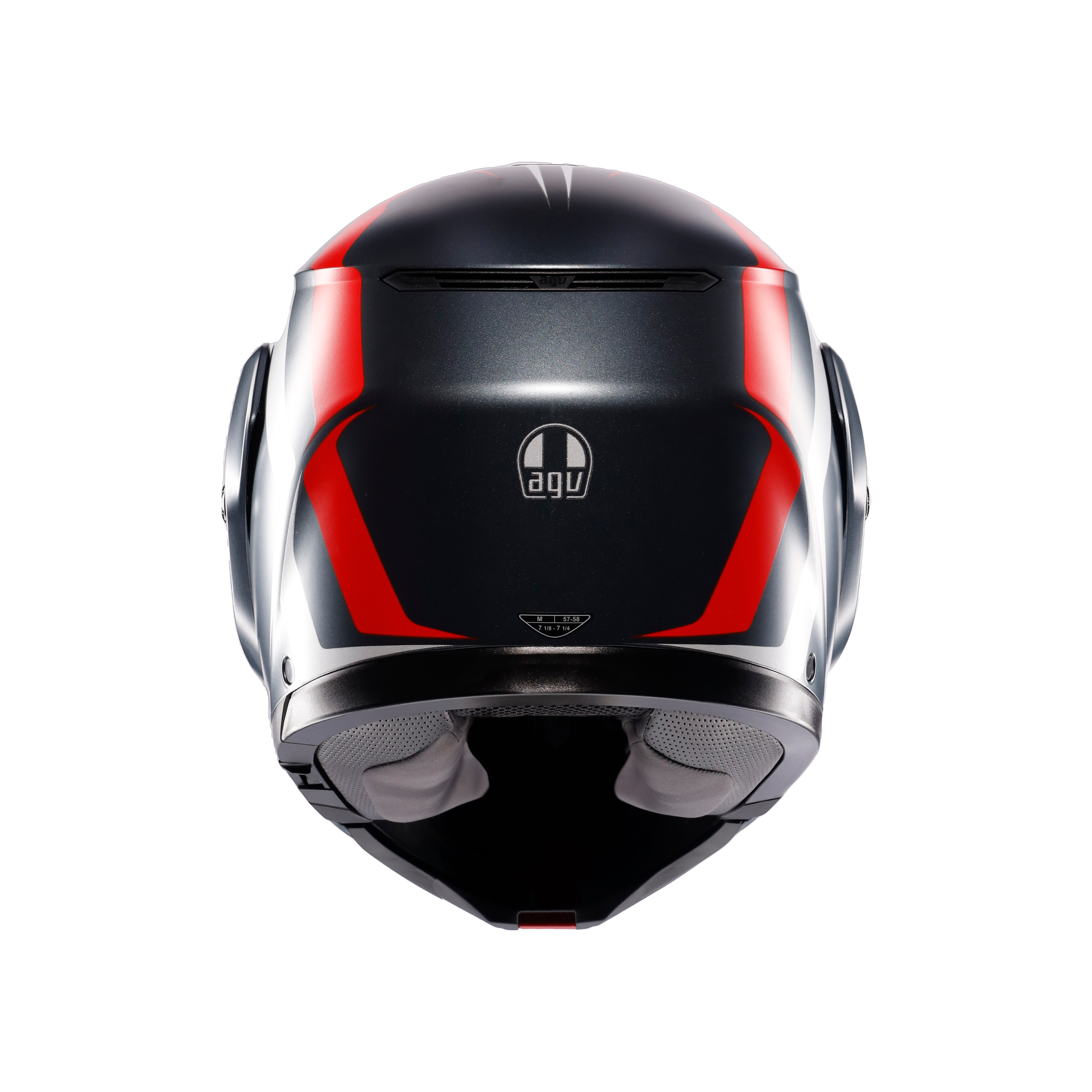 STREETMODULAR RESIA MATT GREY/SILVER/RED - MOTORBIKE FLIP UP HELMET DOT(E2206) -  - 5