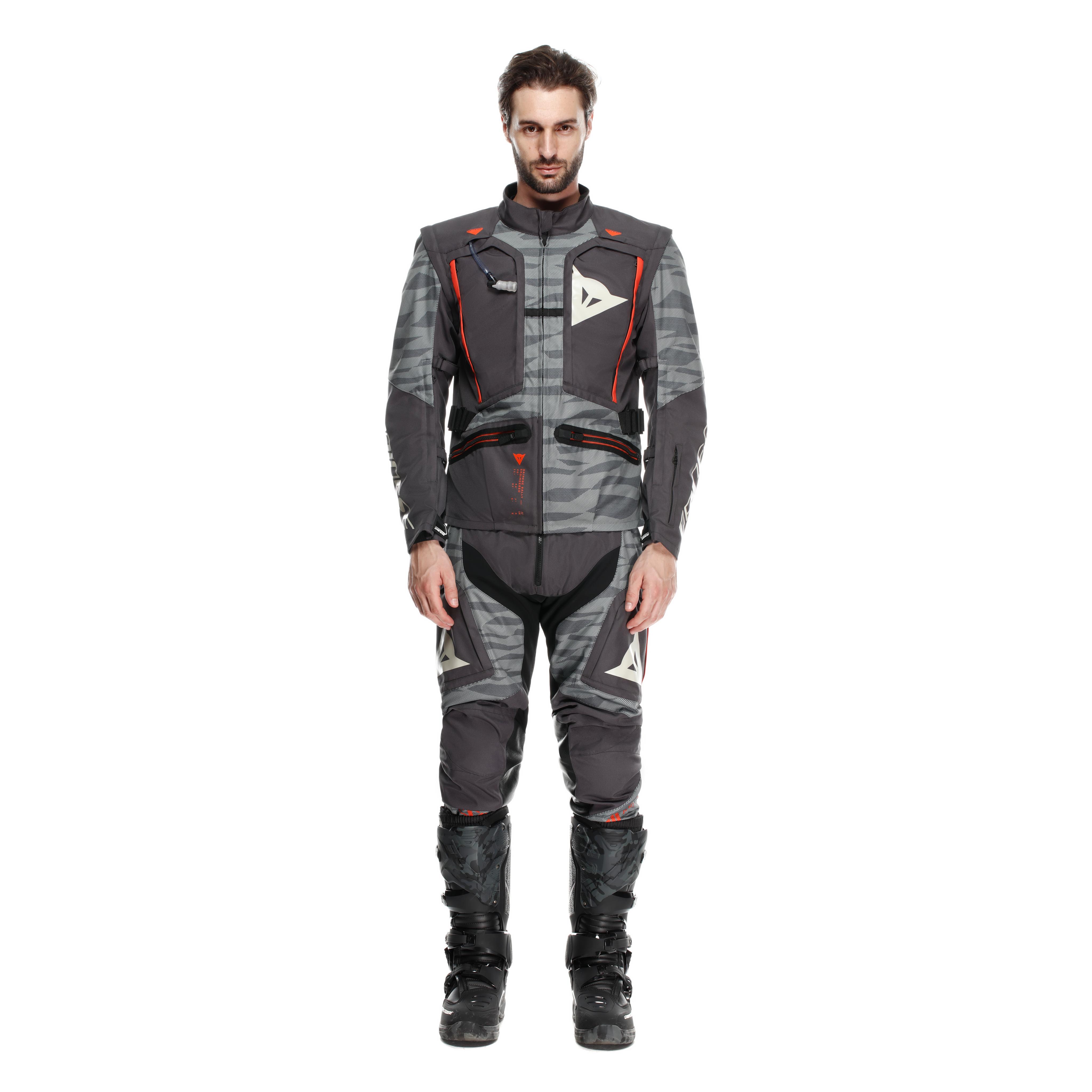 STERRATO - MEN TEXTILE OFF-ROAD MOTORCYCLE JACKET - EBONY/DESERT SAGE - 10