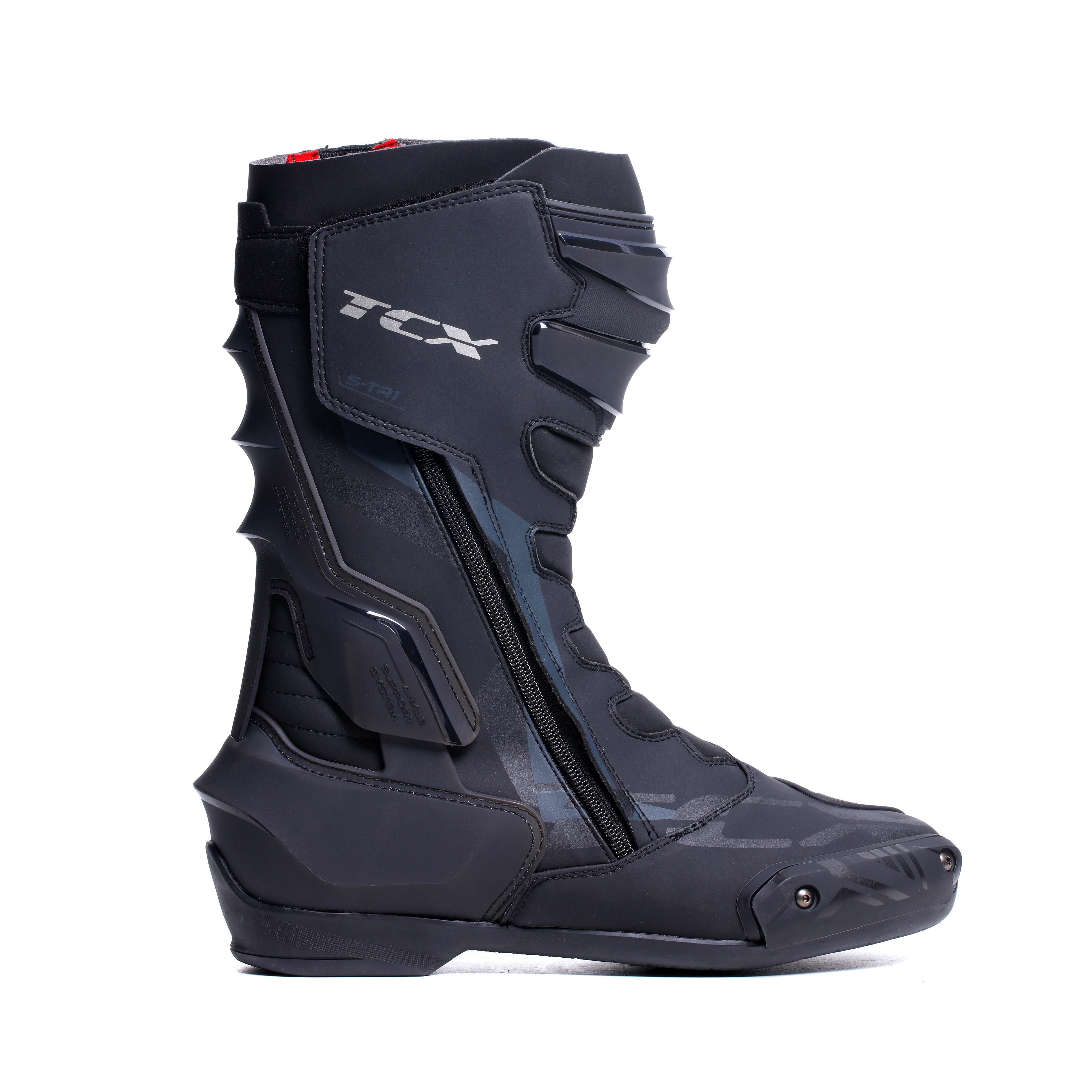 S-TR1 MEN'S MOTORCYCLE BOOTS - BLACK -  - 14