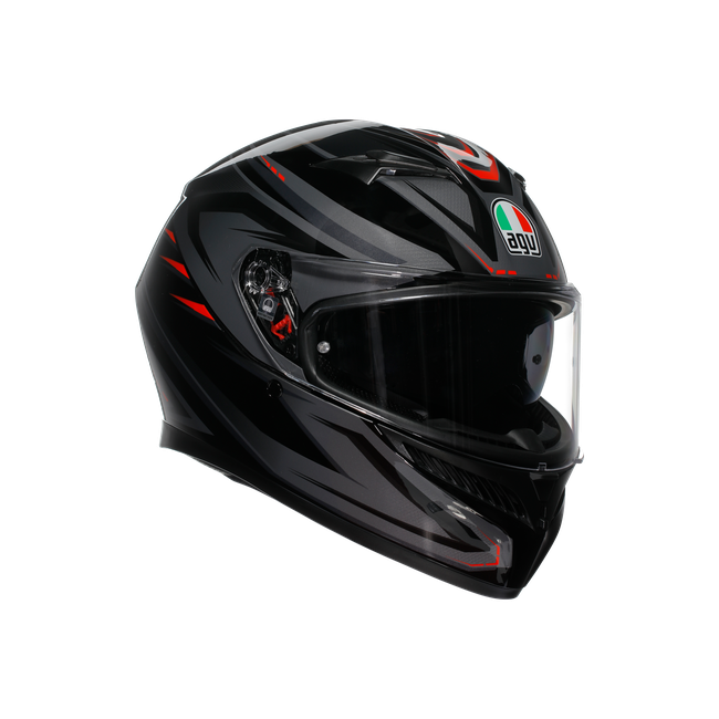 AGV - K3 E2206 - Syth Black/red, Unisex, Tamaño: M